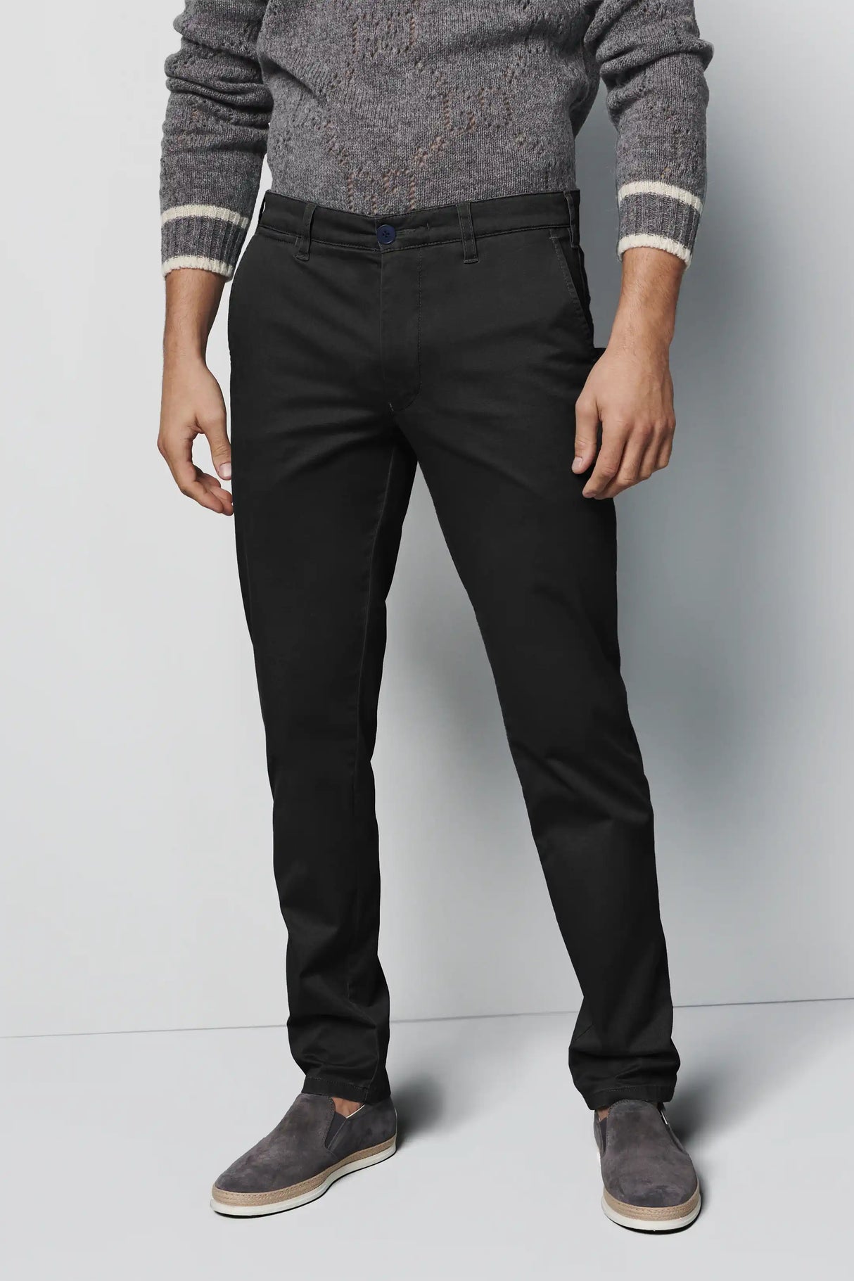 MEYER M5 Jeans - 6001 Soft Stretch Cotton Chinos - Black Meyer
