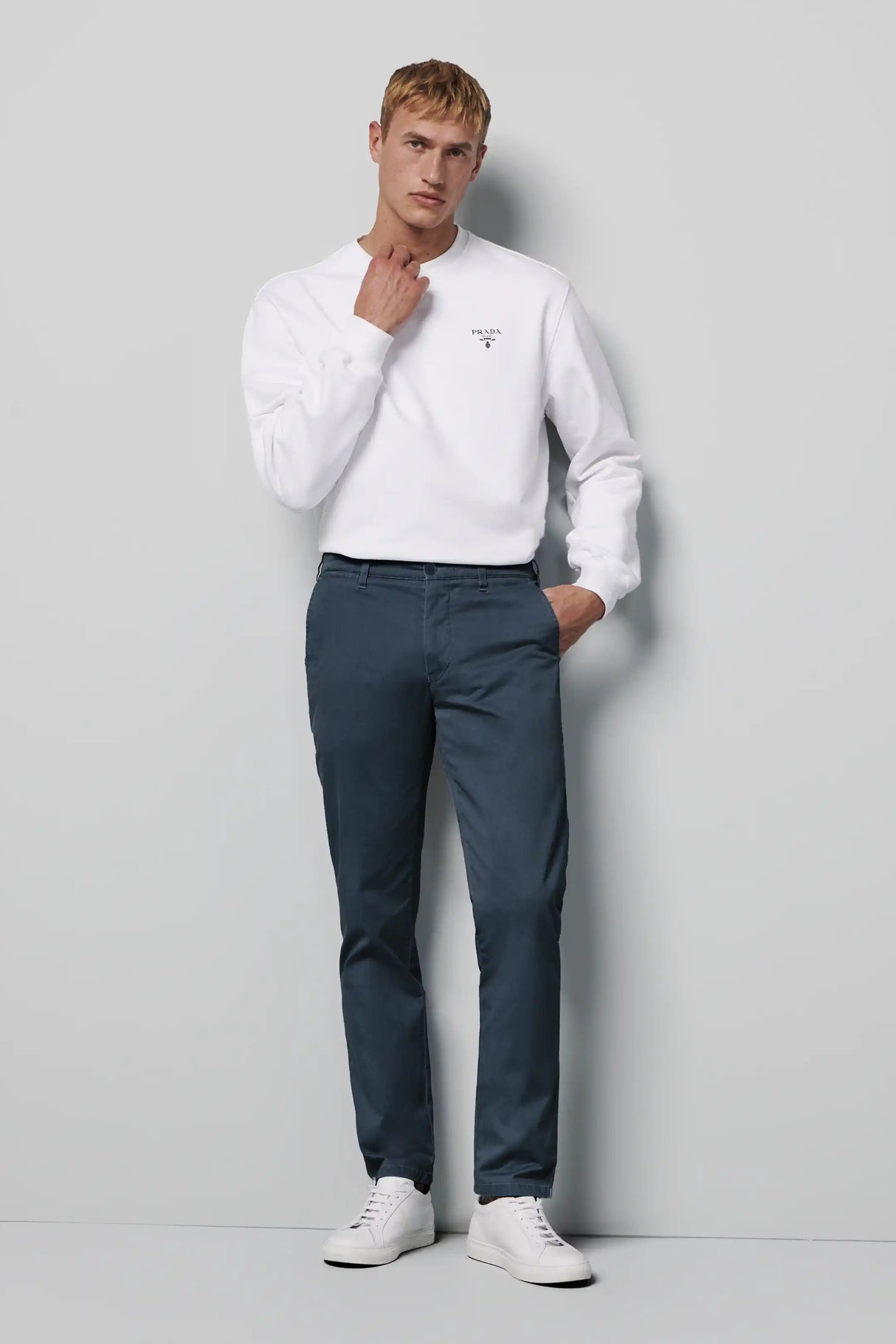 MEYER M5 Jeans - 6001 Soft Stretch Cotton Chinos - Blue Meyer
