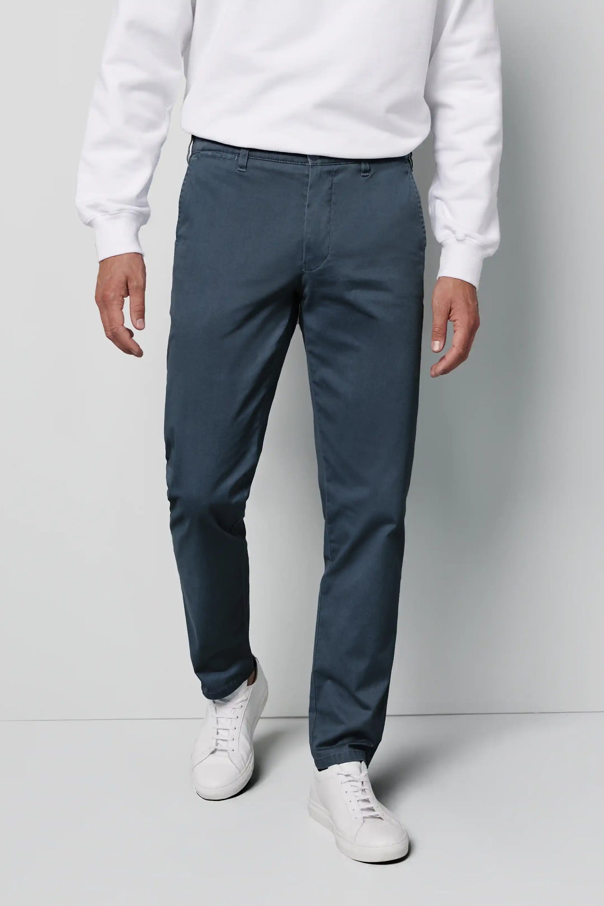 MEYER M5 Jeans - 6001 Soft Stretch Cotton Chinos - Blue Meyer