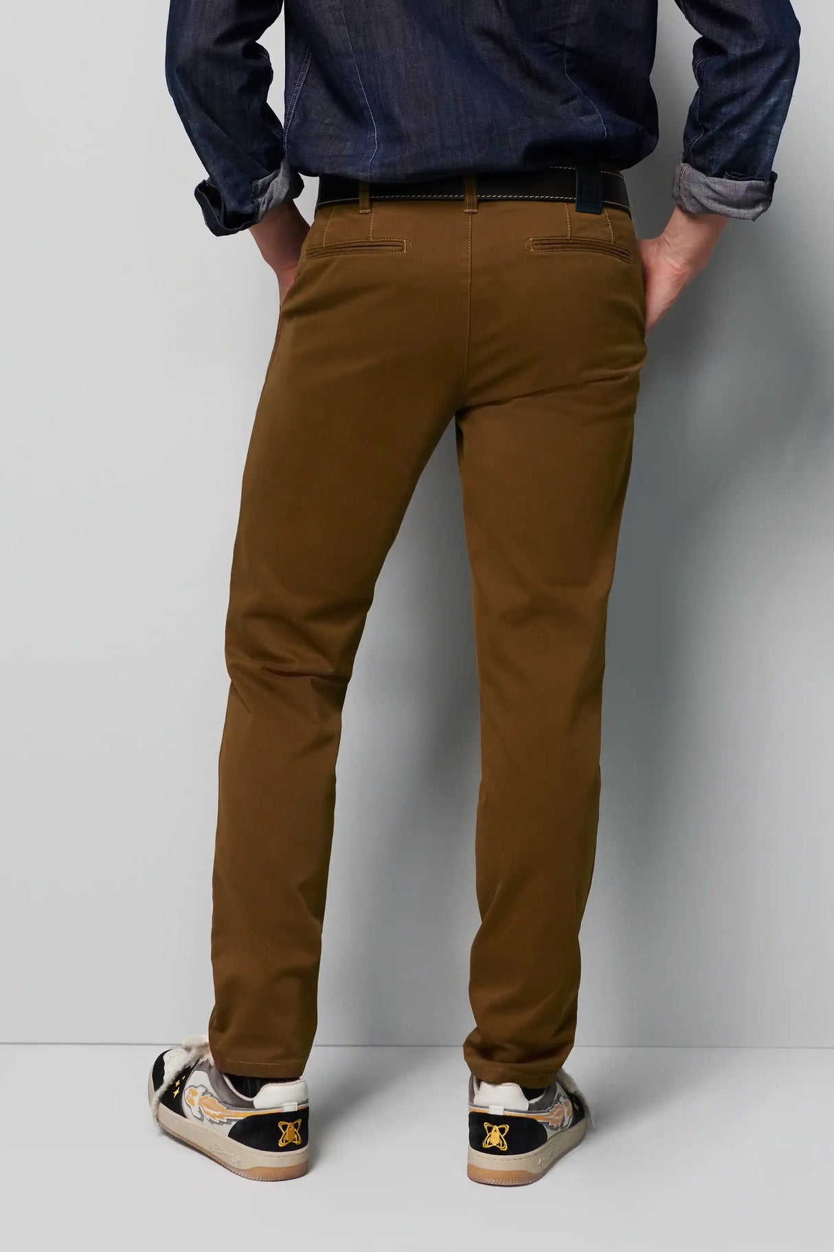 MEYER M5 Jeans - 6001 Soft Stretch Cotton Chinos - Caramel Meyer
