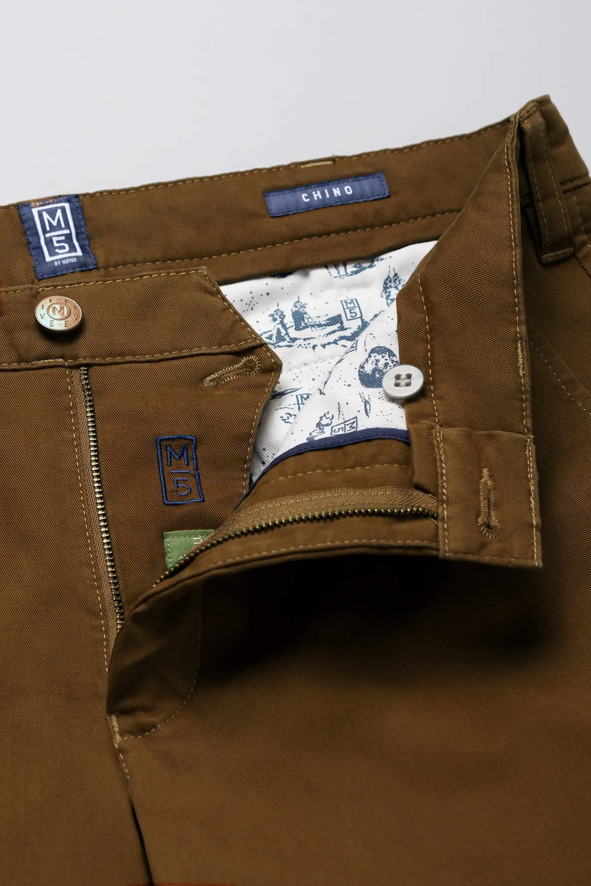 MEYER M5 Jeans - 6001 Soft Stretch Cotton Chinos - Caramel Meyer