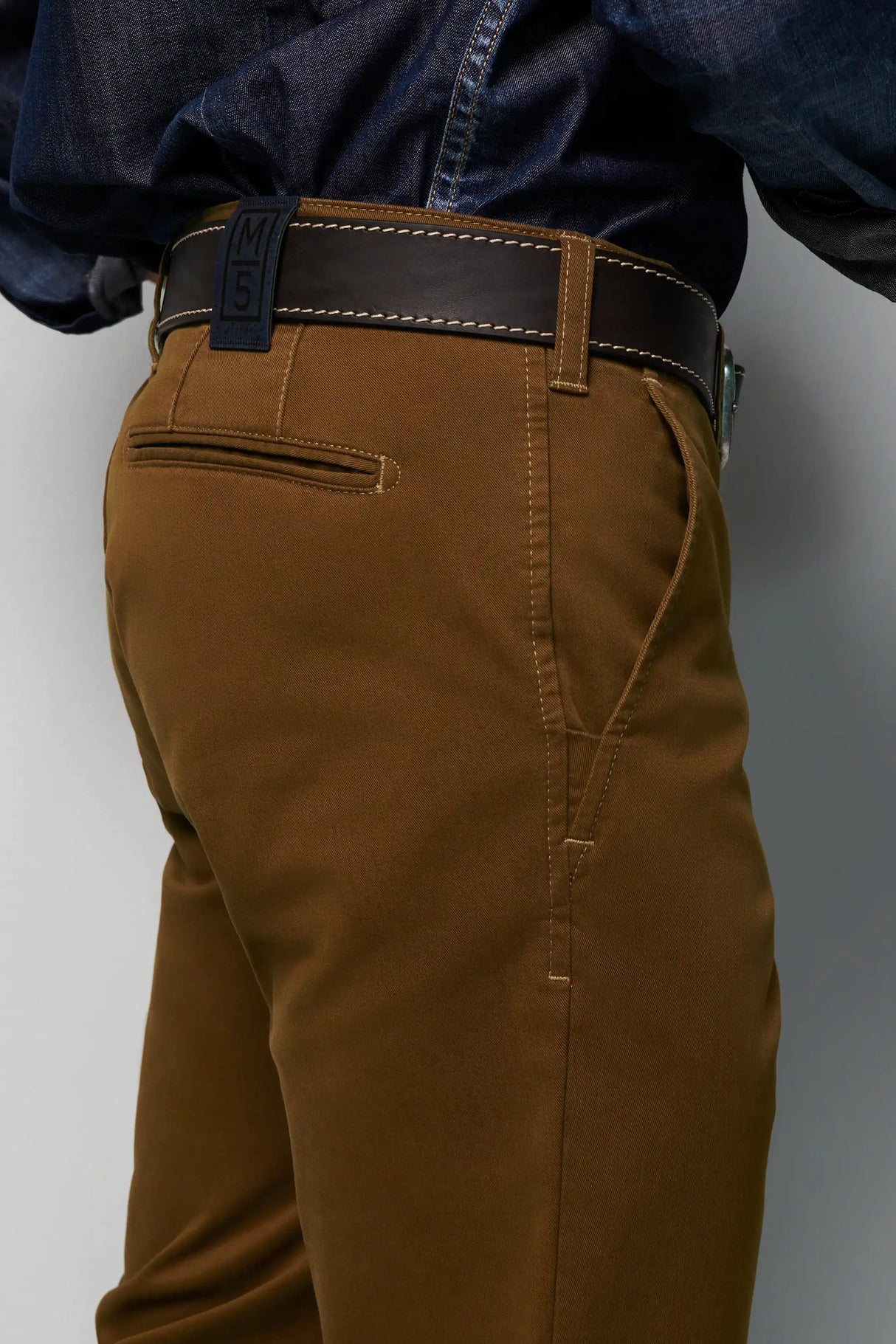 MEYER M5 Jeans - 6001 Soft Stretch Cotton Chinos - Caramel Meyer