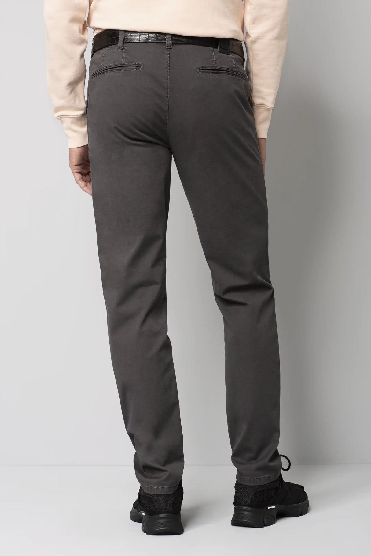 MEYER M5 Jeans - 6001 Soft Stretch Cotton Chinos - Charcoal Meyer