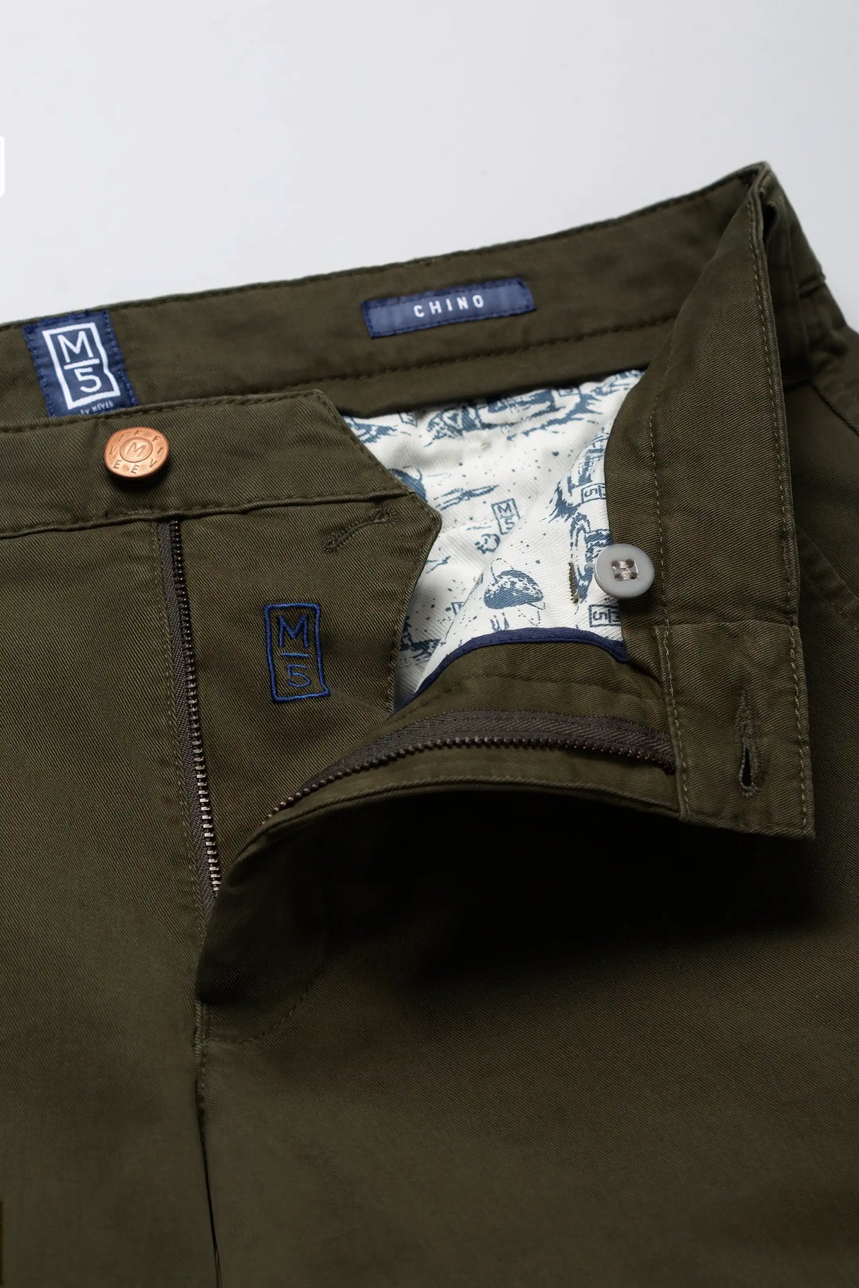 50% OFF - MEYER M5 Trousers - 6001 Soft Stretch Cotton Chinos - Green - Size: 36 LONG Meyer