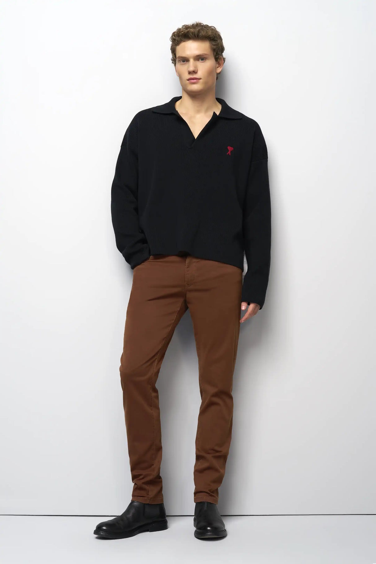 MEYER M5 Jeans – 6106 High Performance Satin Cotton Chinos – Rust