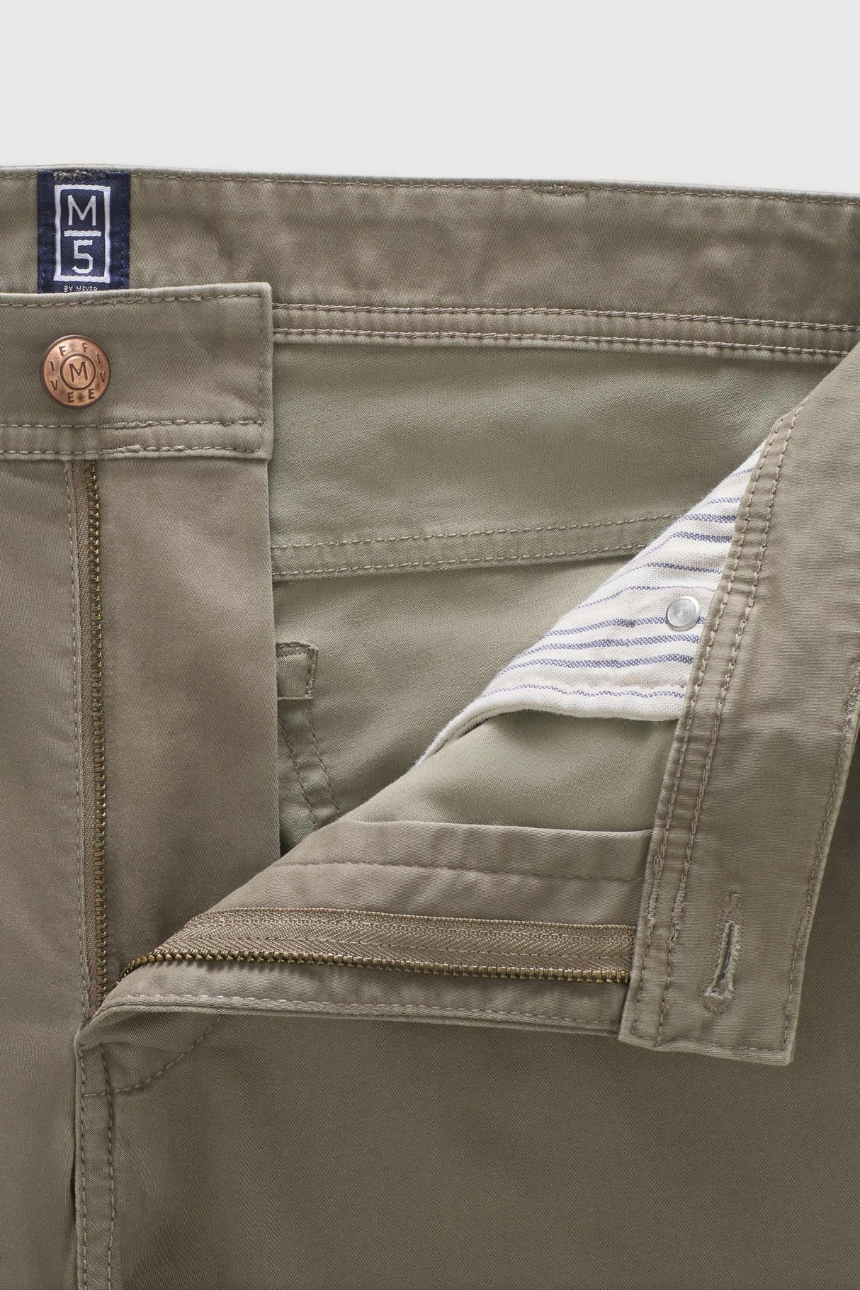 MEYER M5 Jeans – 6106 High Performance Satin Cotton Chinos – Stone
