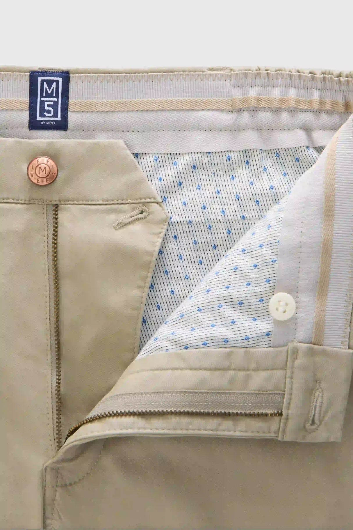 MEYER M5 Move 6024 Flex Organic Cotton Chinos – Stone