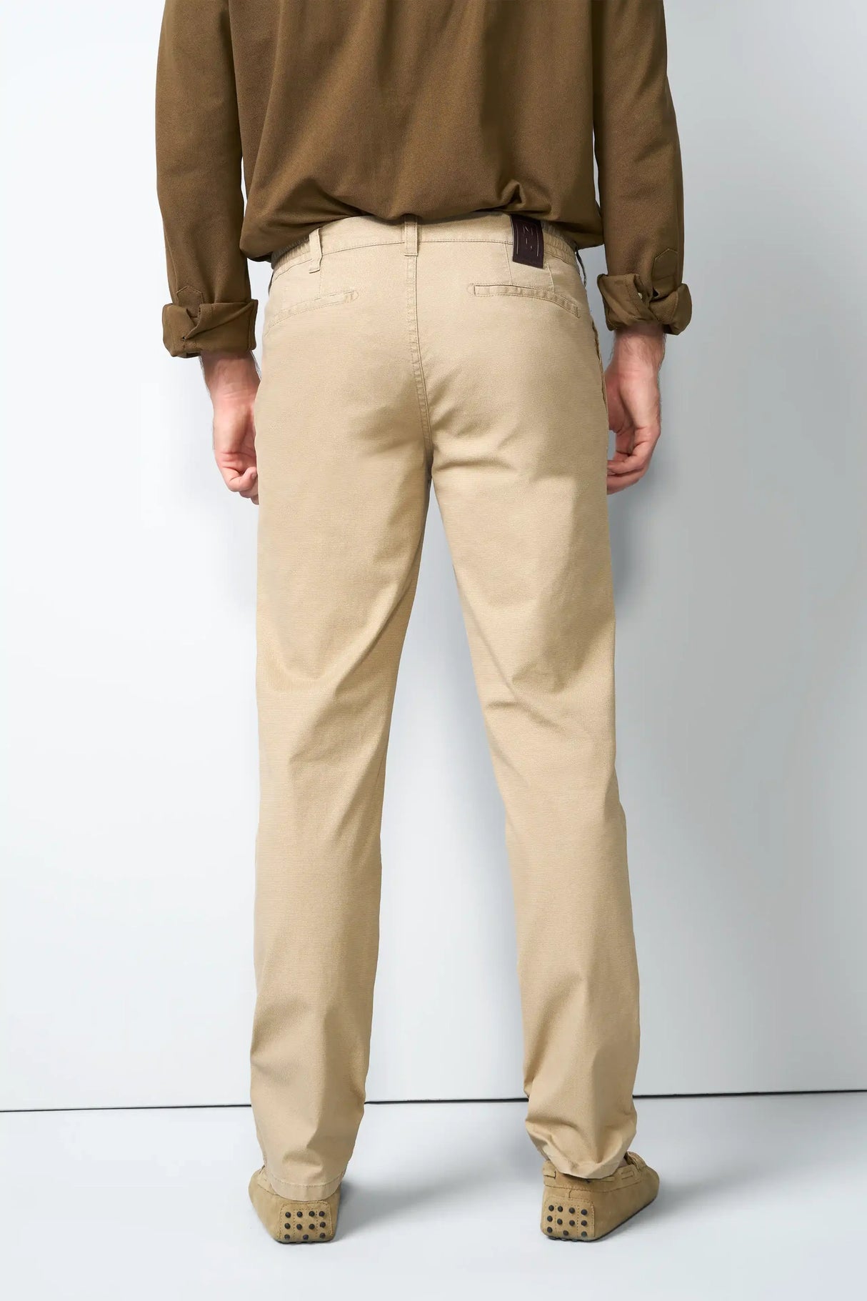 MEYER M5 Move 6025 Micro-Structure Super Stretch Chinos – Sand