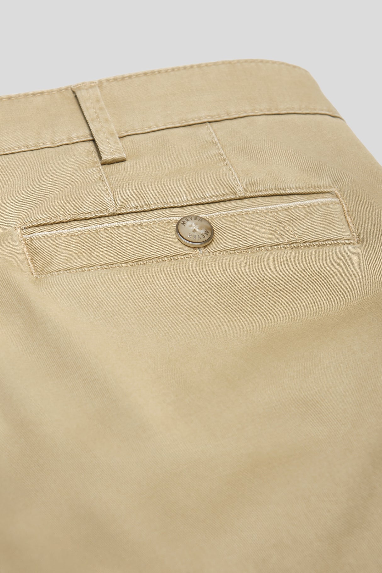 50% OFF - MEYER New York Trousers - 5054 Summer Stretch Twill Chinos - Sand - Size: 32 REG