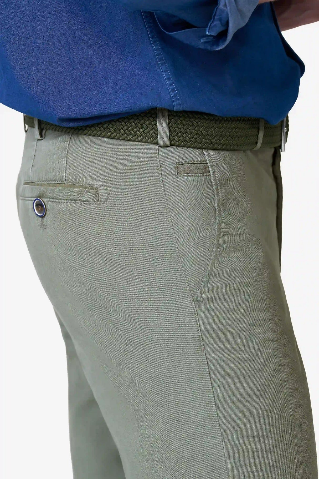 MEYER Roma Comfort Fit Chinos – 5080 Organic Cotton Stretch – Olive
