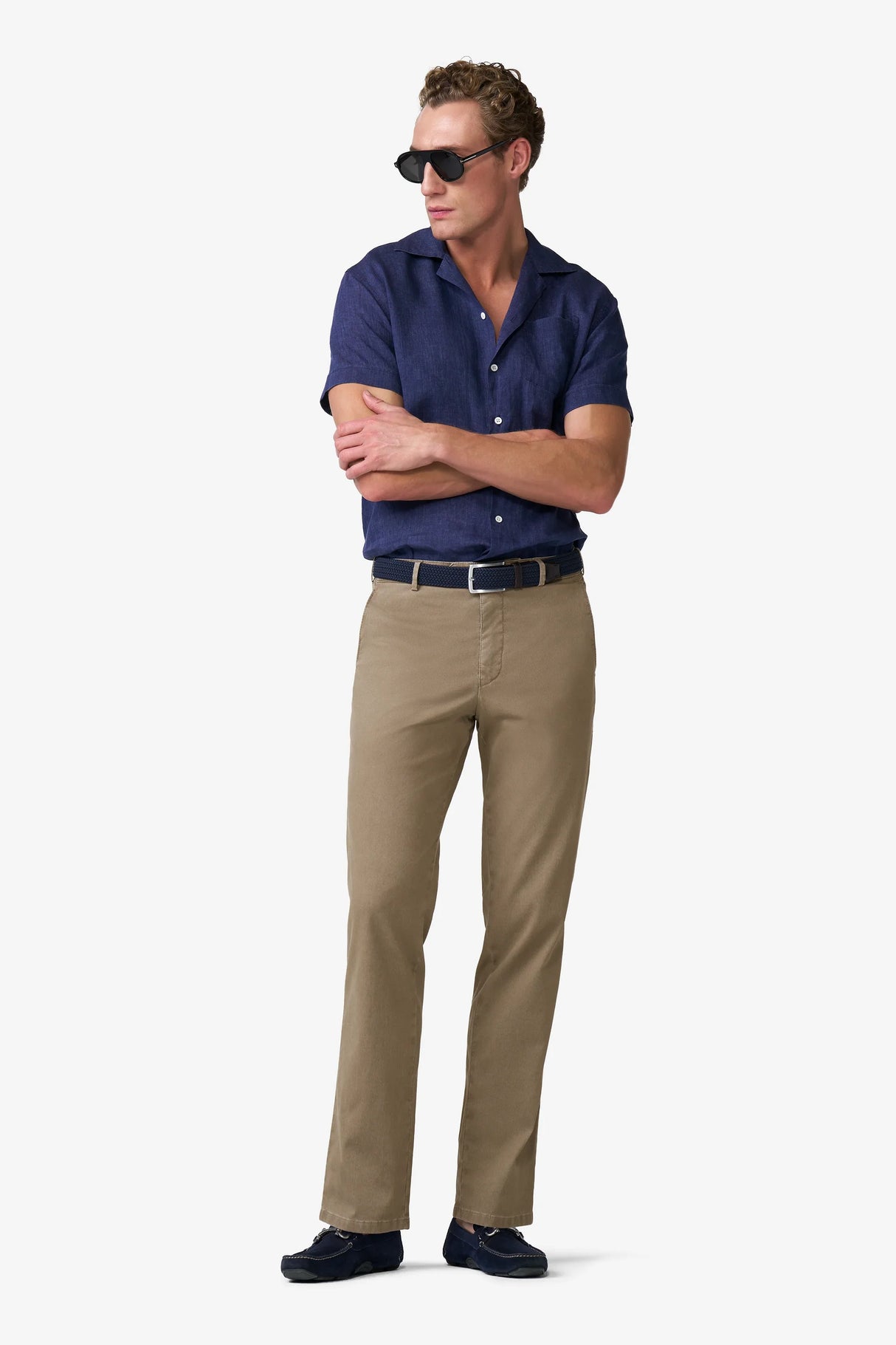 MEYER Roma Comfort Fit Chinos – 5080 Organic Cotton Stretch – Sand