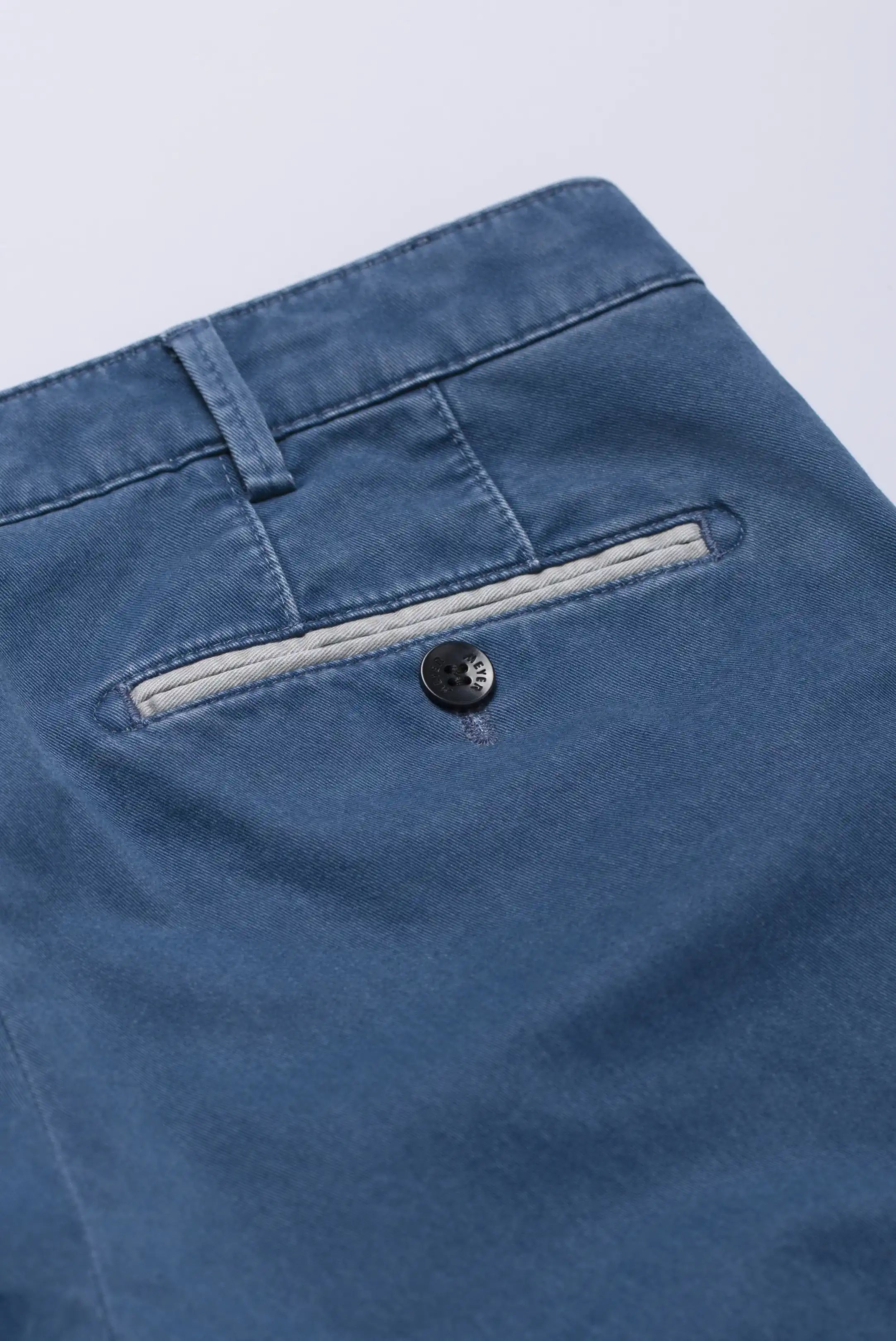 MEYER New York Trousers - 5000 Soft Twill Chino - Blue