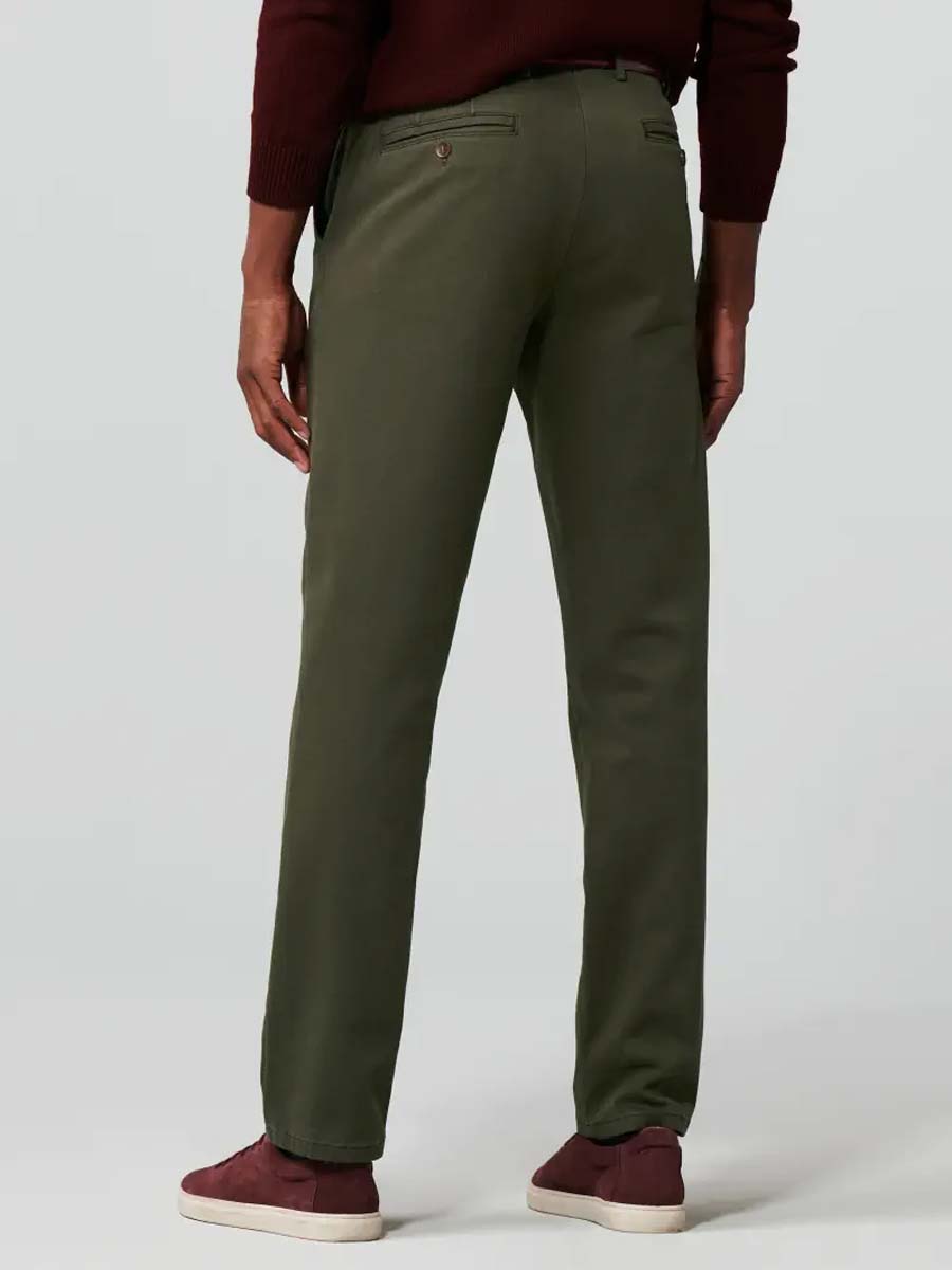 MEYER Trousers - Oslo 316 Luxury Cotton Chinos - Expandable Waist - Laurel
