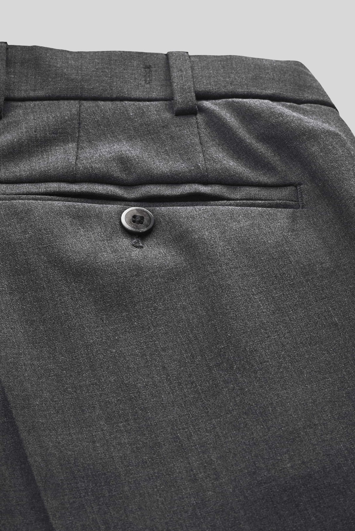 MEYER Oslo Trousers - 344 Flex Tropical Wool-Mix - Mid-Grey Meyer