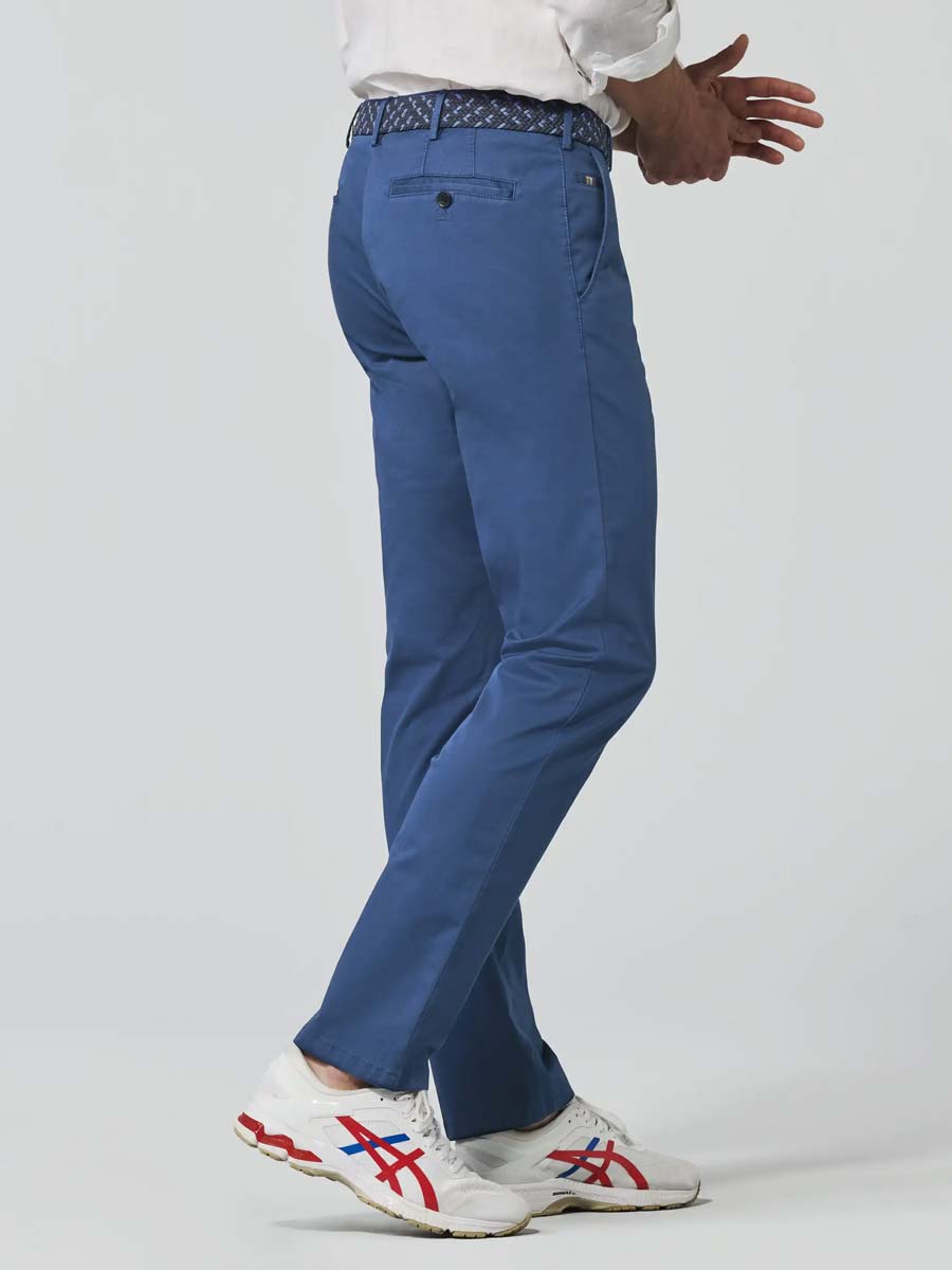 MEYER Trousers - Roma 3001 Summer-Weight Fairtrade Cotton Chinos - Blue