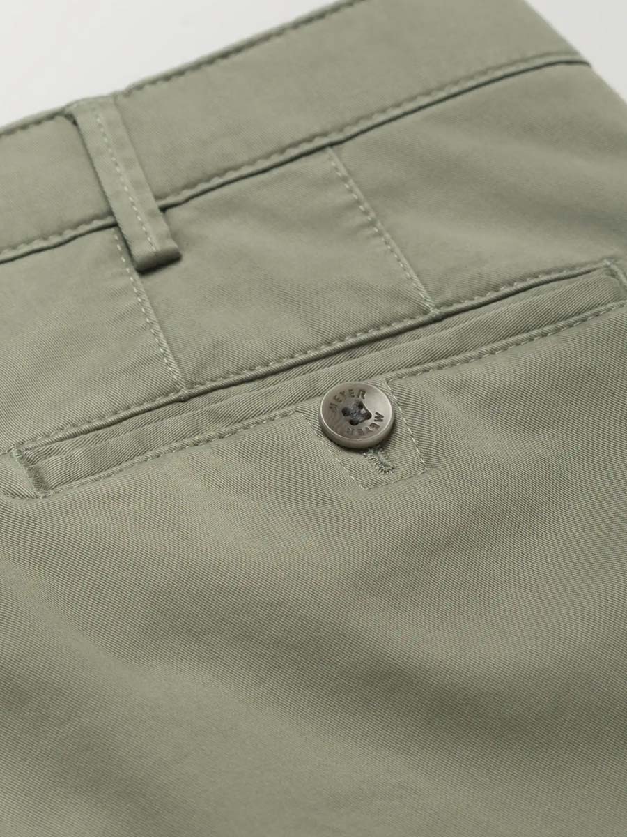 MEYER Trousers - Roma 3001 Summer-Weight Fairtrade Cotton Chinos - Olive
