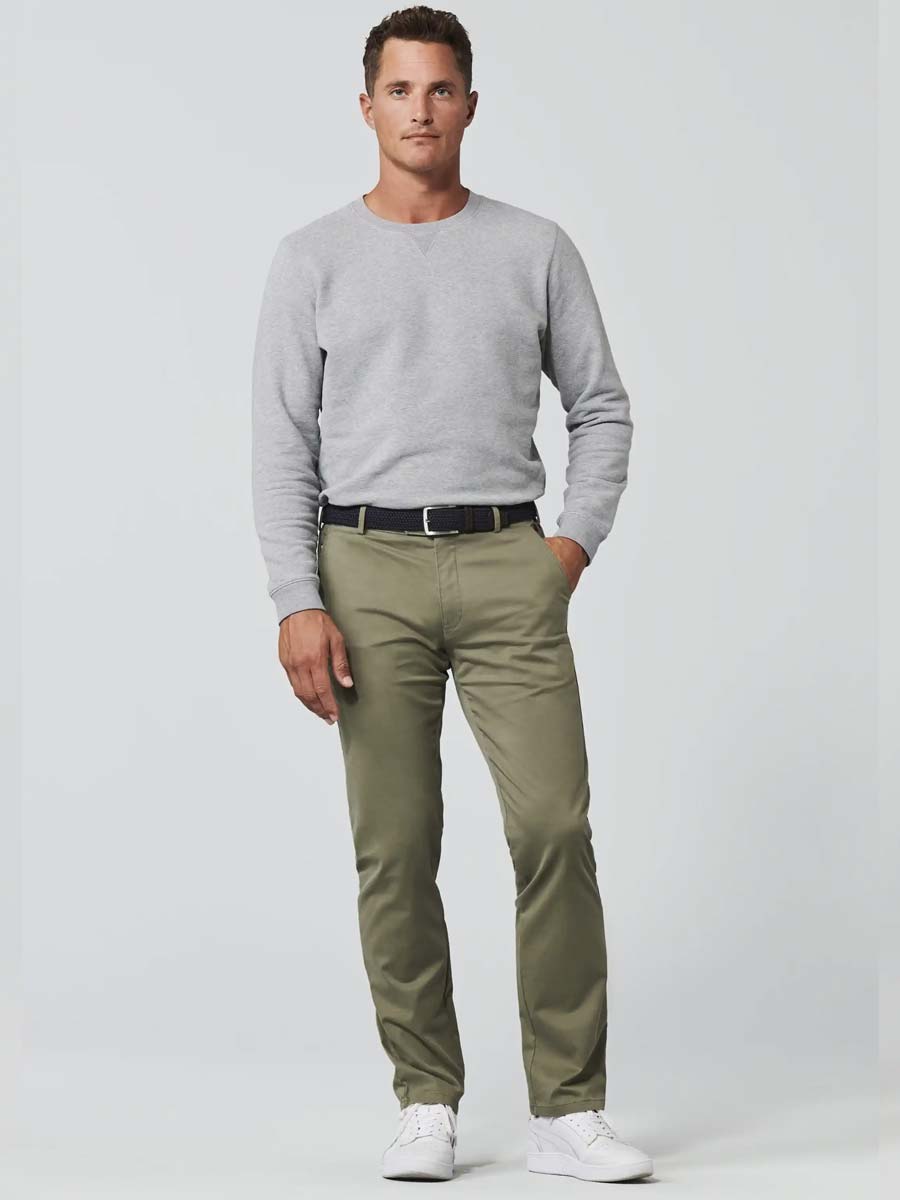 MEYER Trousers - Roma 3001 Summer-Weight Fairtrade Cotton Chinos - Olive