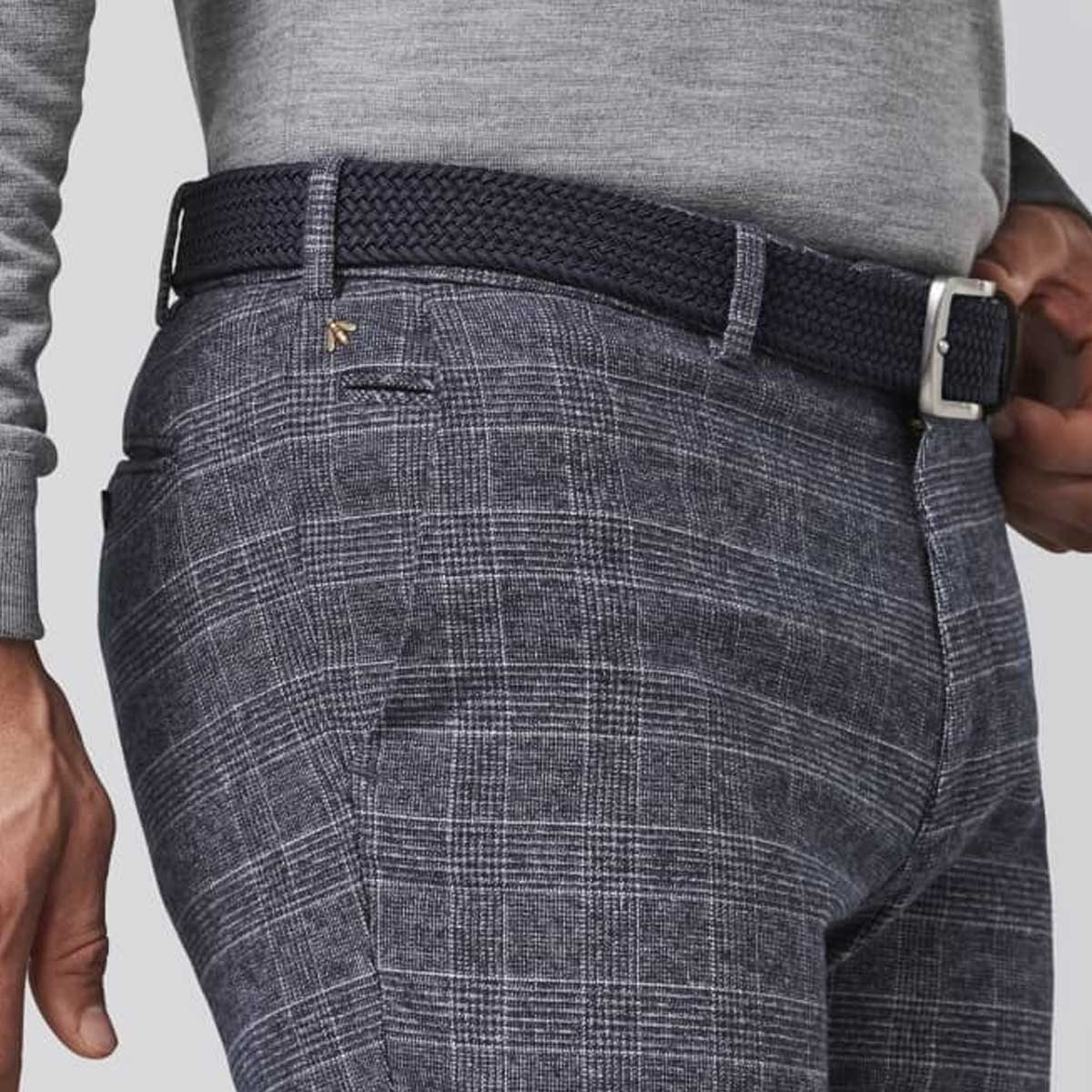 MEYER Woven Belt - Super Stretch - Navy
