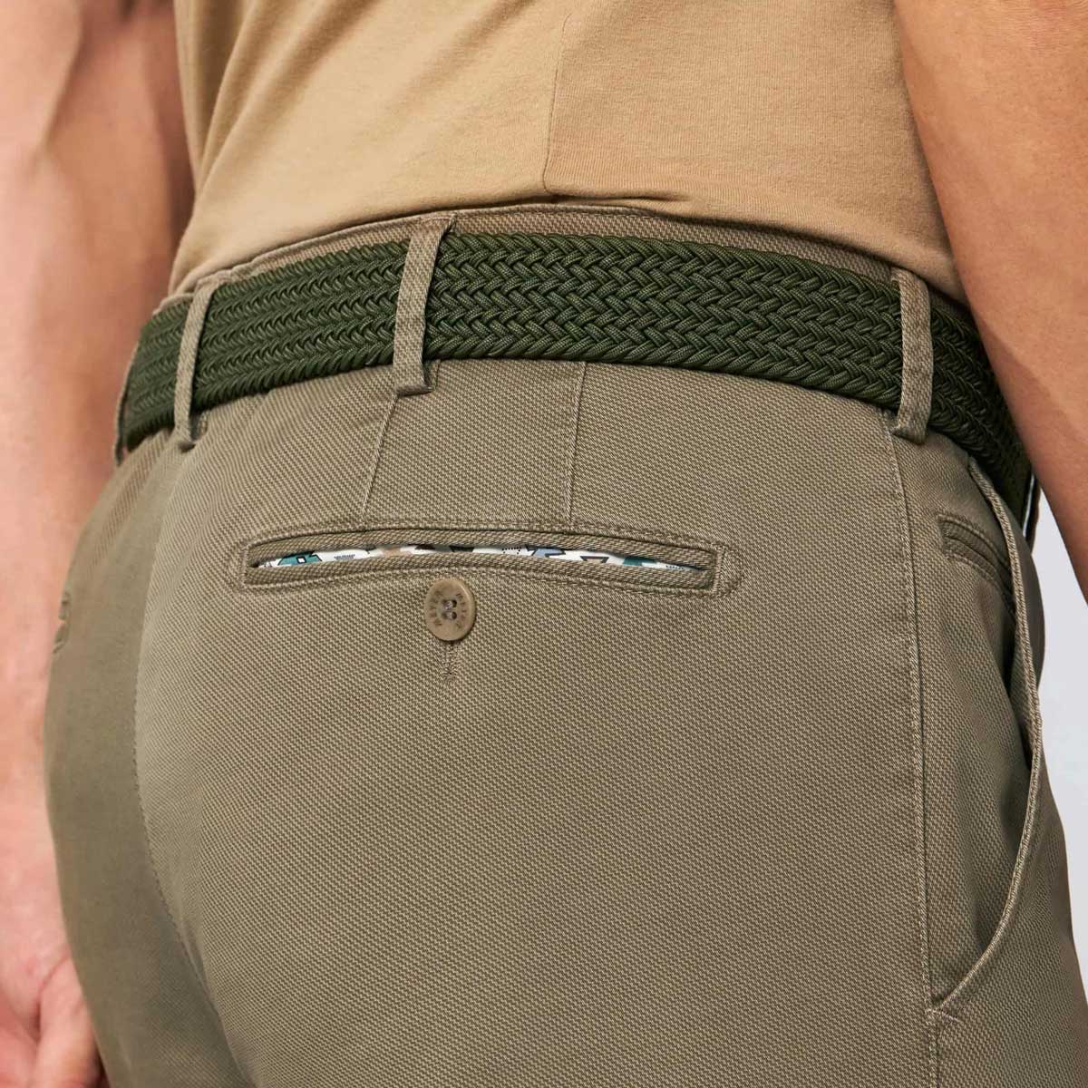 MEYER Woven Belt - Super Stretch - Olive