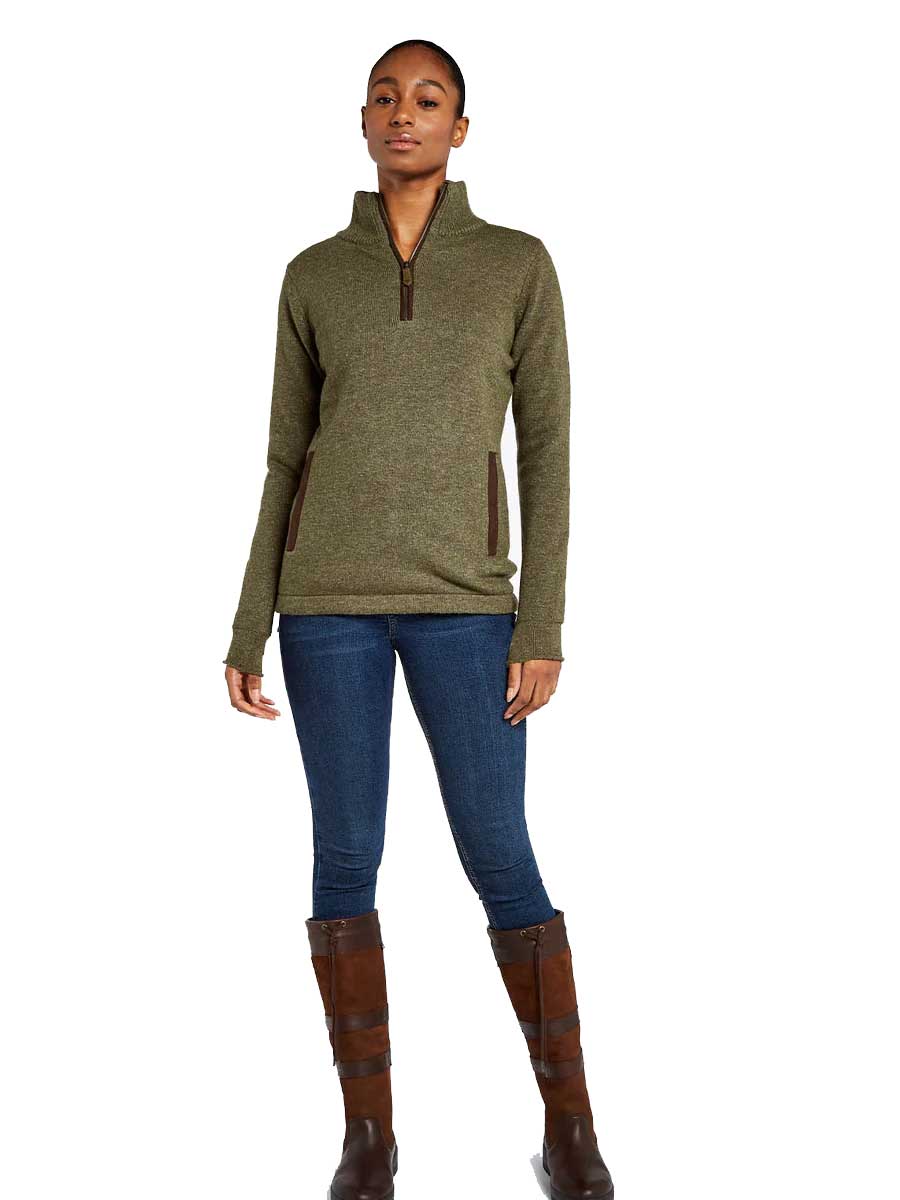 DUBARRY Morrisey Zip Neck Sweater - Women's - Dusky Green