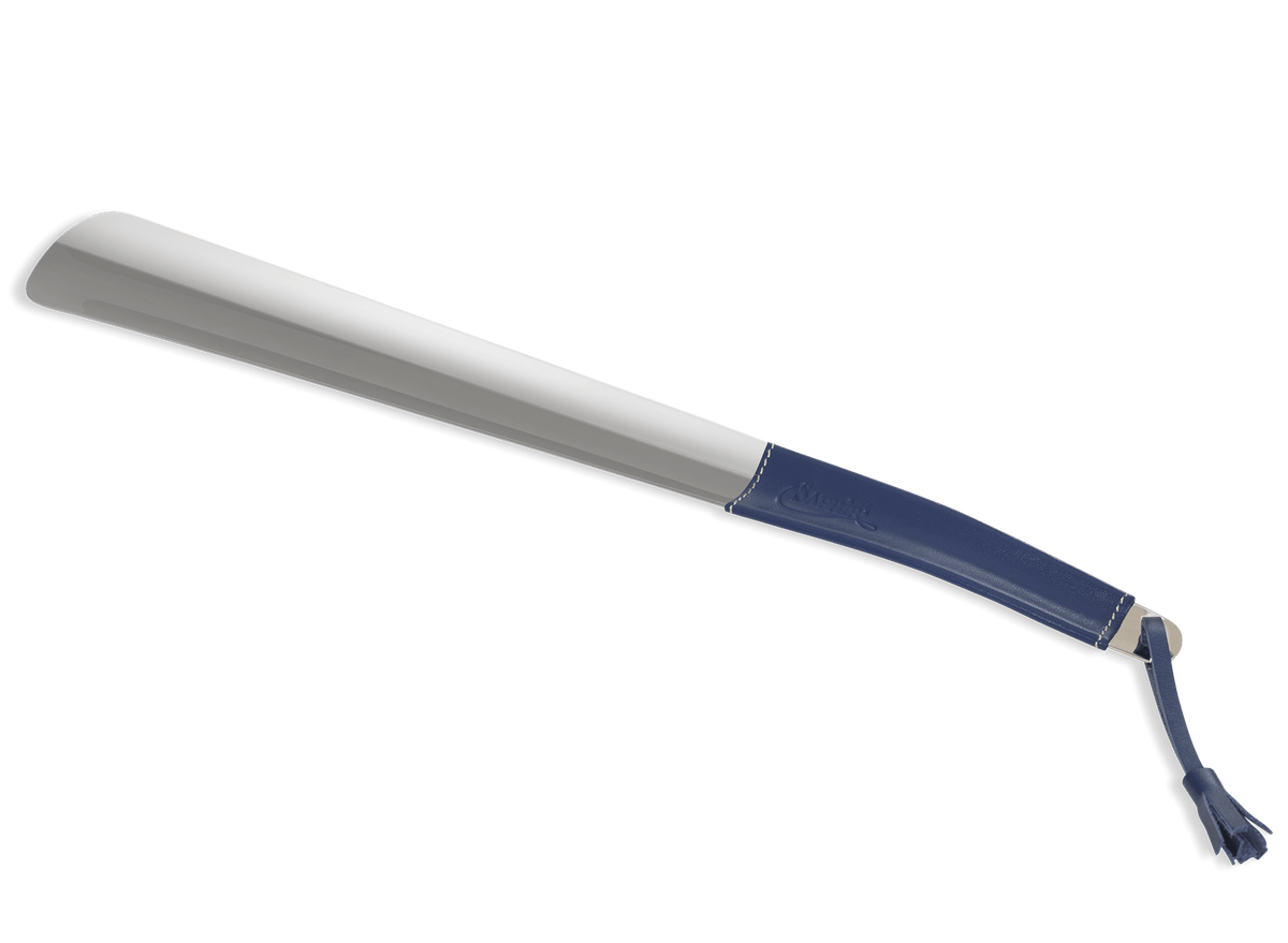 Saphir Médaille d'Or Nickel-Plated Shoe Horn – Blue Leather