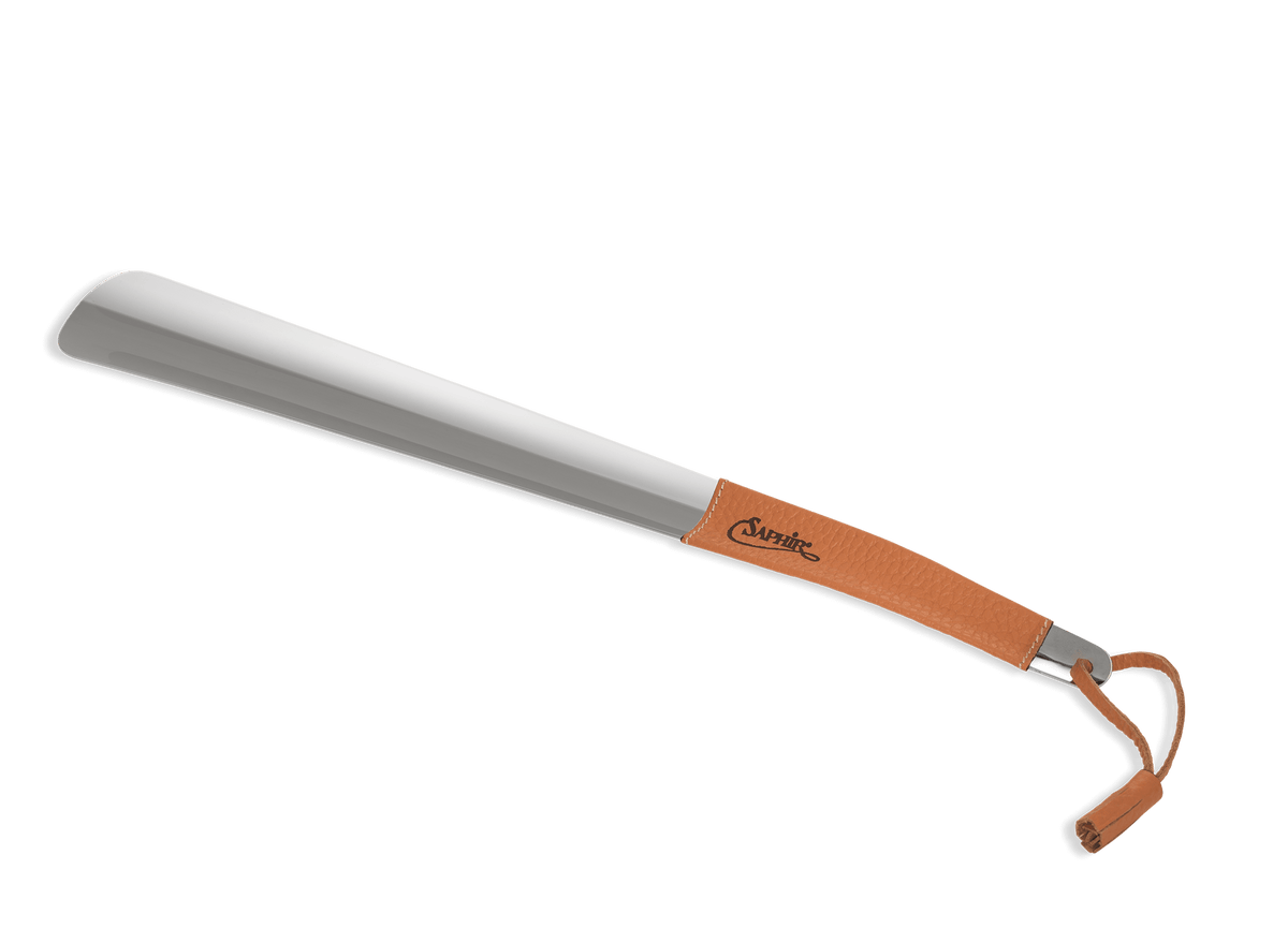 Saphir Médaille d'Or Nickel-Plated Shoe Horn – Orange Leather