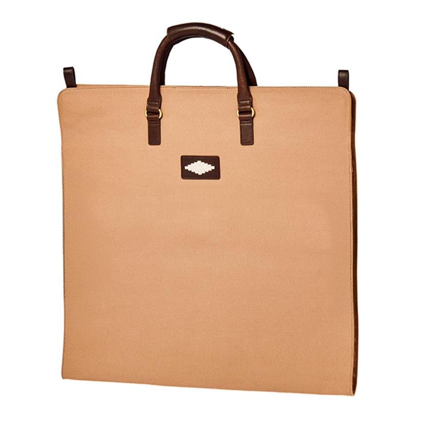 PAMPEANO Traje suit cover - brown leather and sand canvas