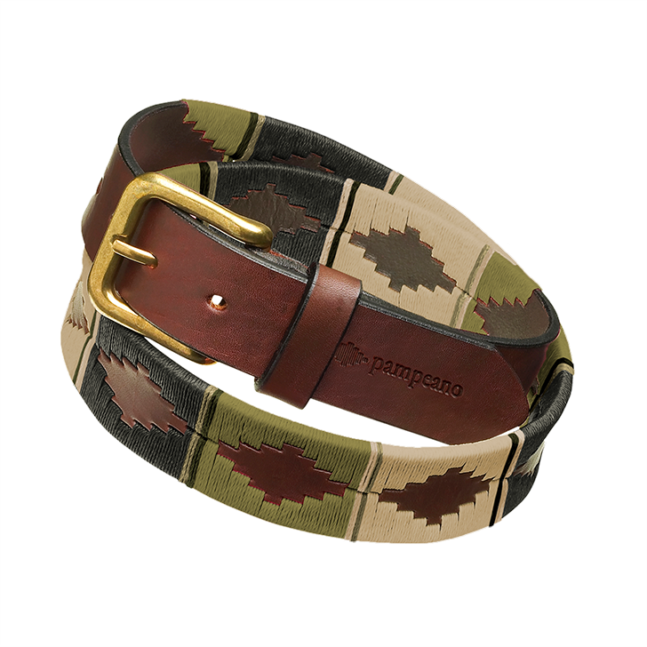 PAMPEANO Leather Polo Belt - Bosque