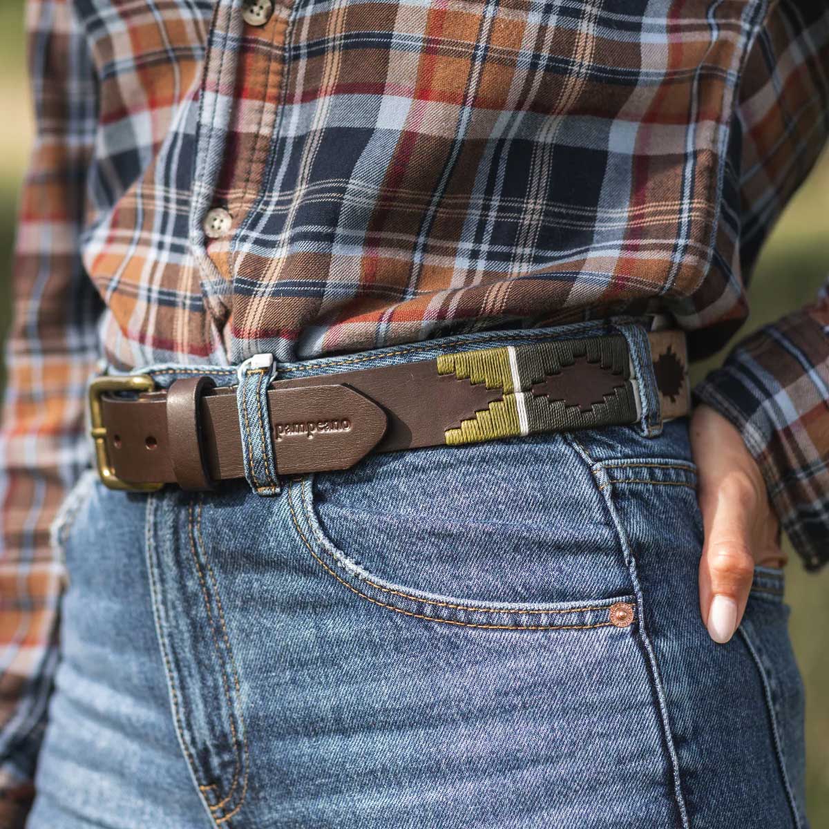 PAMPEANO Leather Polo Belt - Caza