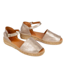 Load image into Gallery viewer, Penelope Chilvers Montserrat Leather Espadrille - Women&#39;s -  Champagne
