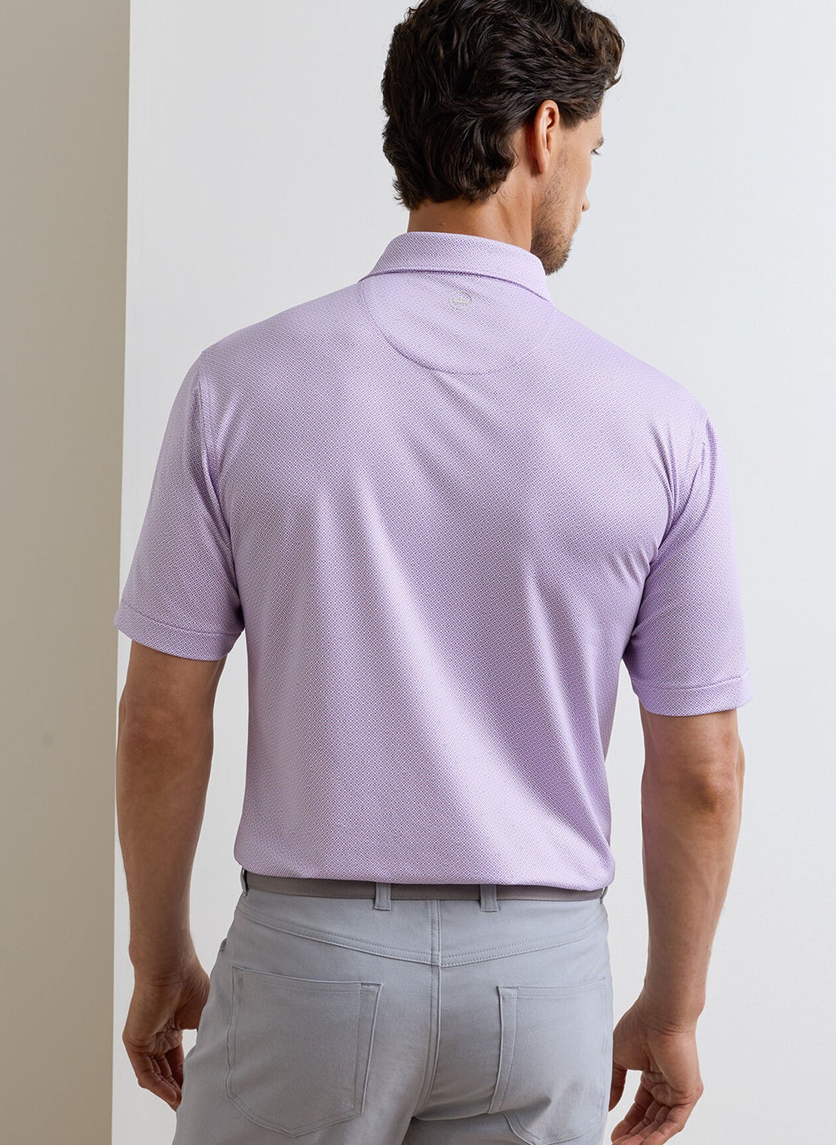 PETER MILLAR Ashgrove Performance Jersey Polo Shirt - Men's Classic Fit - Purple Iris