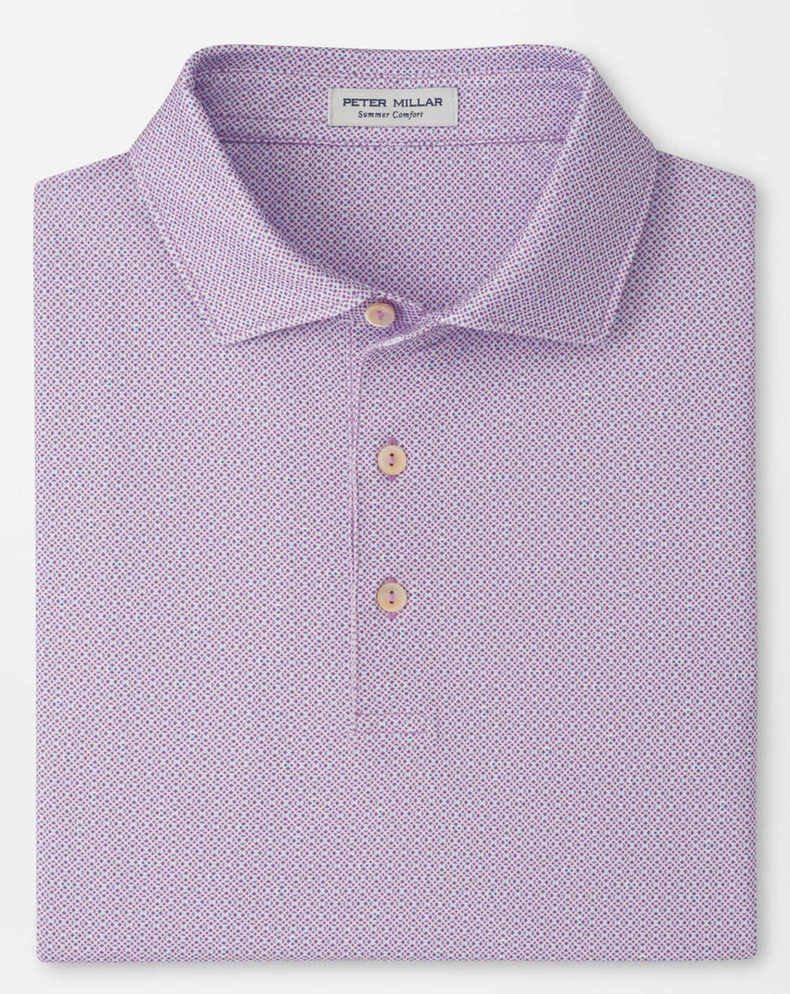 PETER MILLAR Ashgrove Performance Jersey Polo Shirt - Men's Classic Fit - Purple Iris