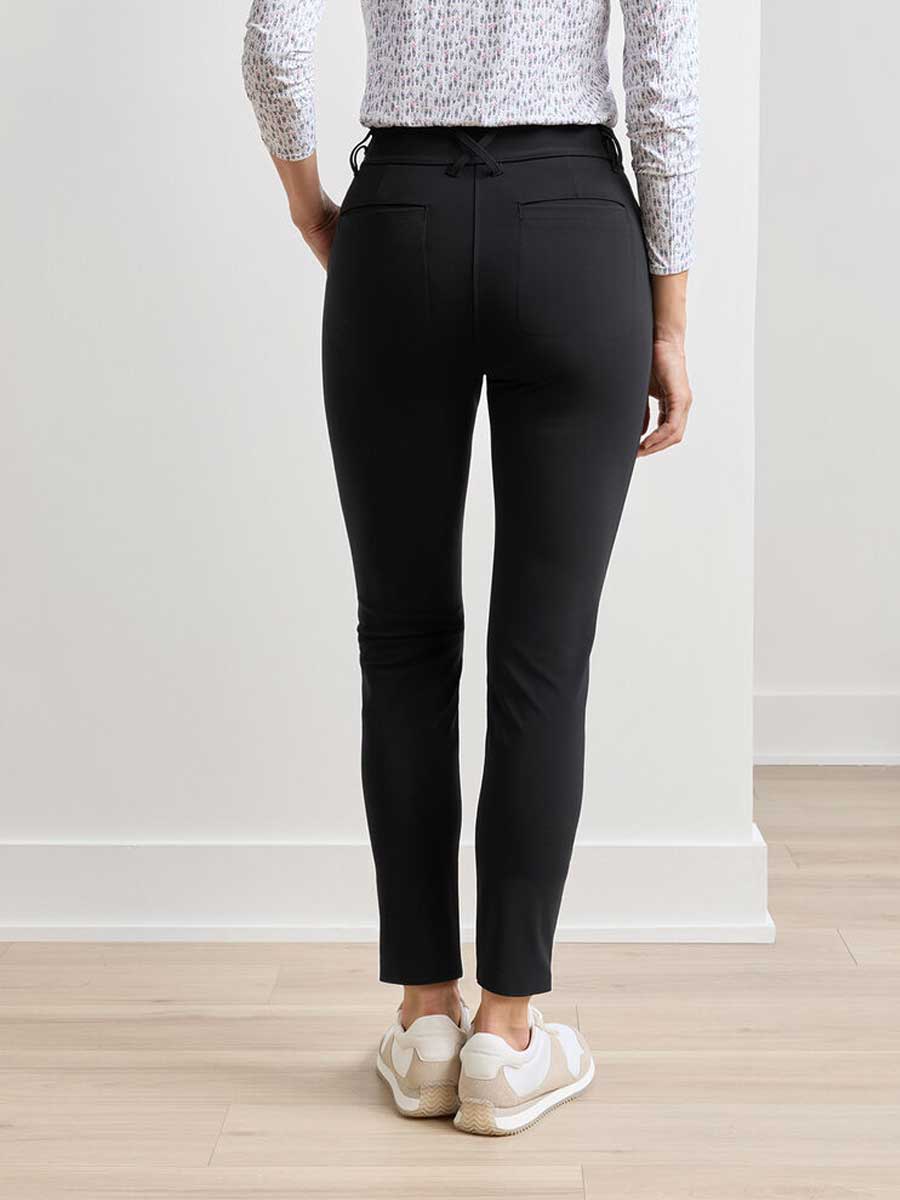 PETER MILLAR Bingham High Stretch Bonded Ankle Trousers - Womens - Black