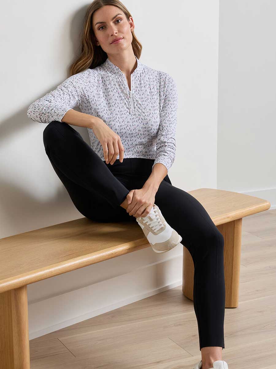 PETER MILLAR Bingham High Stretch Bonded Ankle Trousers - Womens - Black