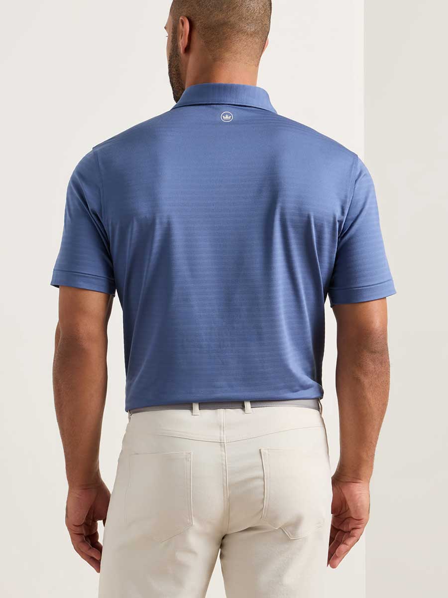 PETER MILLAR Clark Performance Jersey Polo Shirt - Men's Classic Fit - Bali Blue