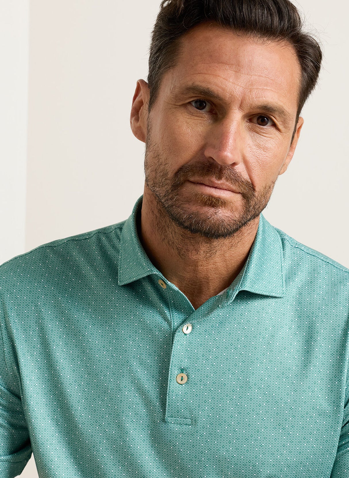 PETER MILLAR Dashwood Performance Jersey Polo Shirt - Men's Classic Fit - Snow Pea