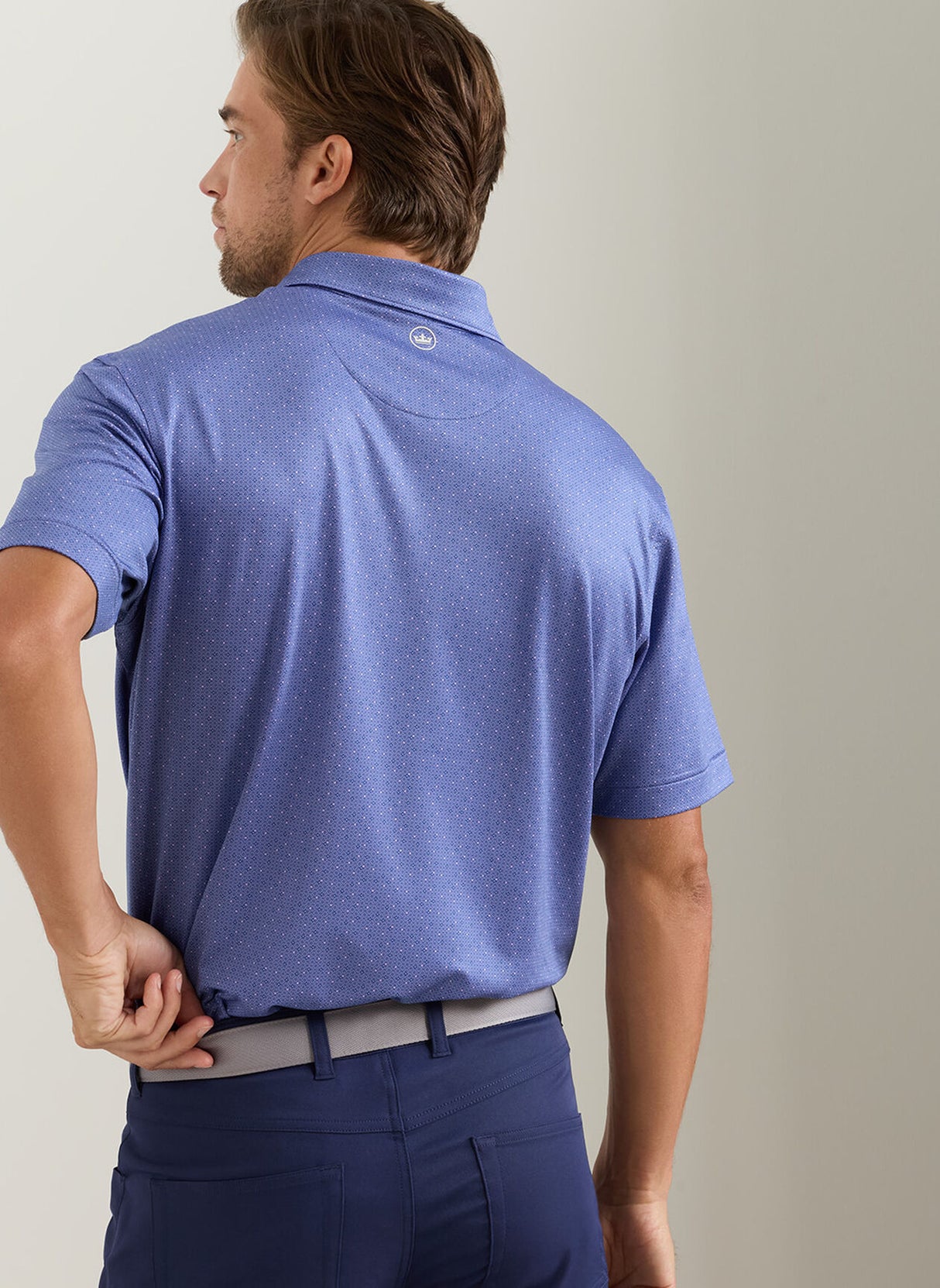PETER MILLAR Dashwood Performance Jersey Polo Shirt - Men's Classic Fit - Windsor Blue