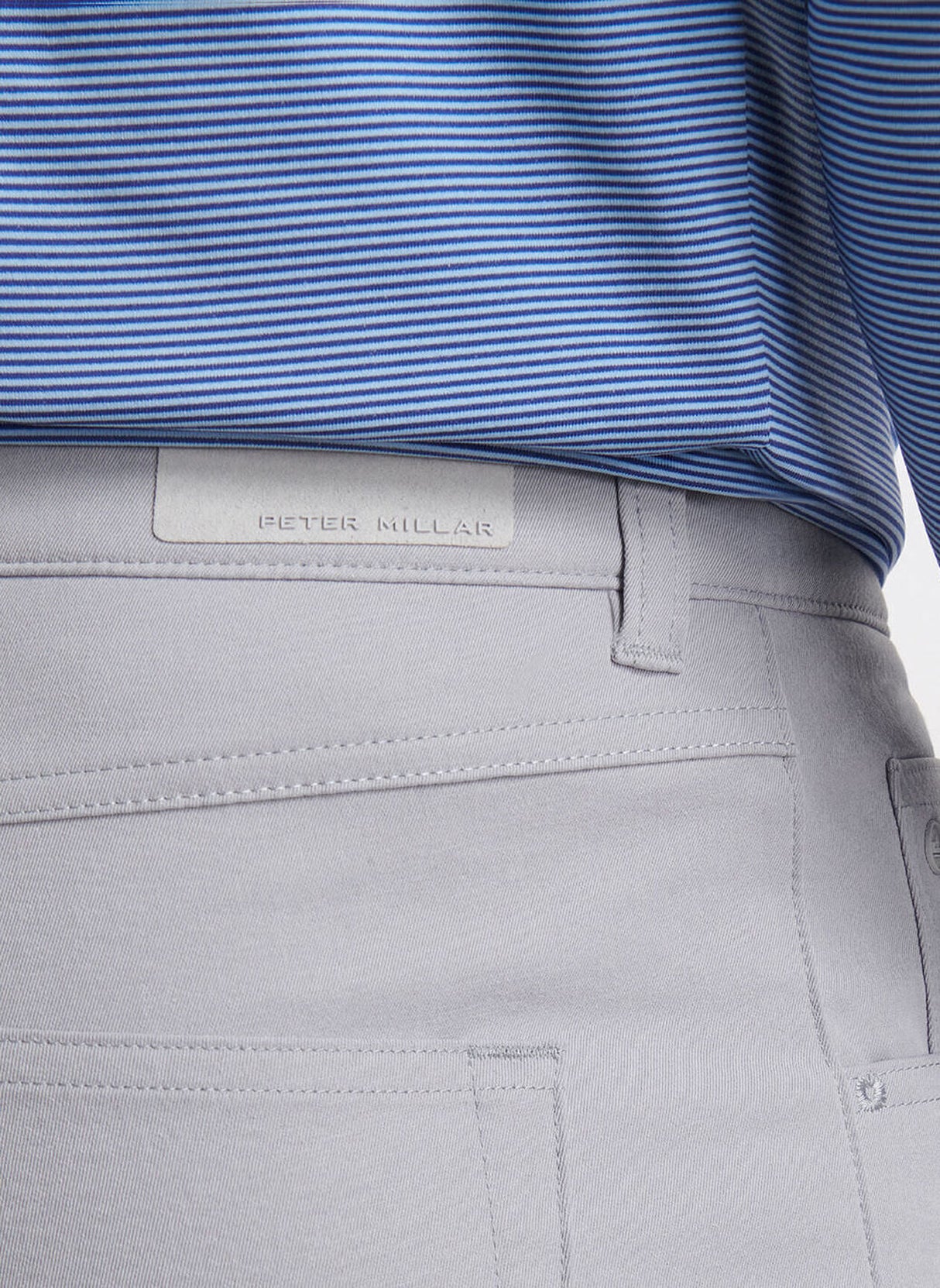 PETER MILLAR Eb66 Performance Five-Pocket Trousers - Men's Classic Fit - Gale Grey
