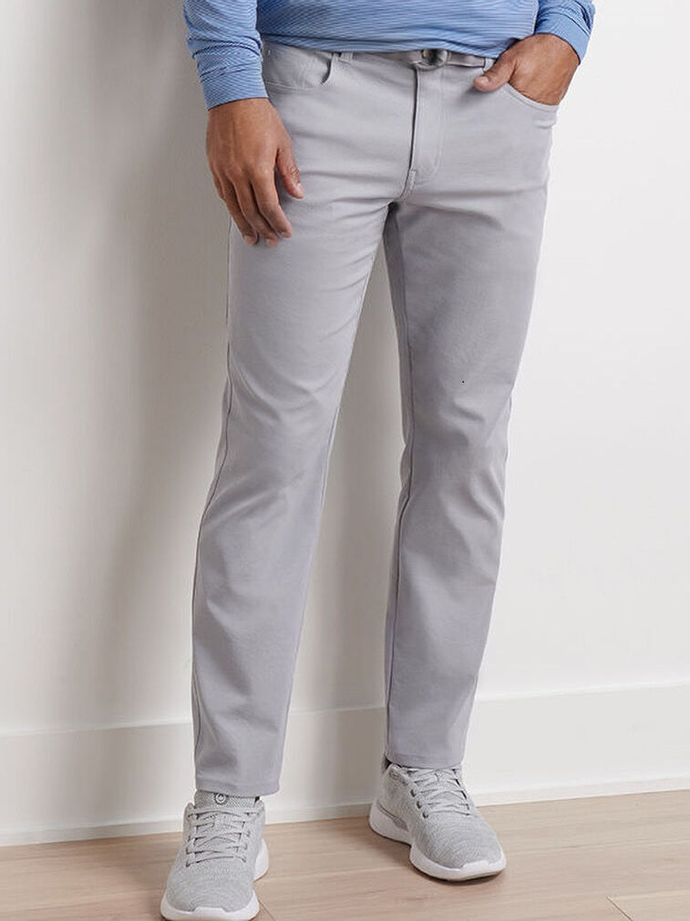 PETER MILLAR Eb66 Performance Five-Pocket Trousers - Men's Classic Fit - Gale Grey