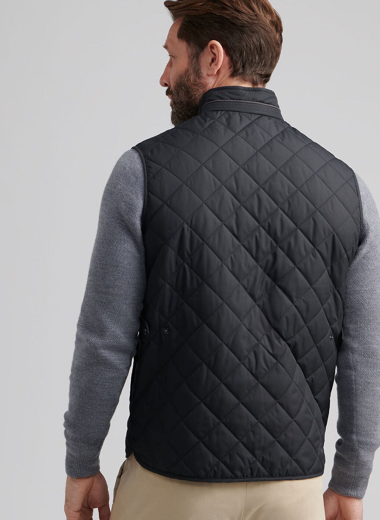 PETER MILLAR Essex Quilted Gilet - Men's Classic Fit - Black
