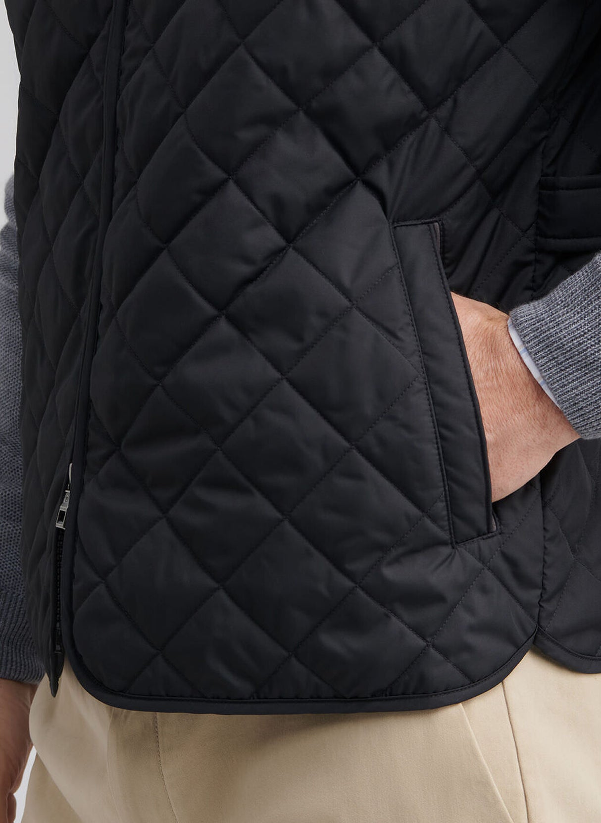 PETER MILLAR Essex Quilted Gilet - Men's Classic Fit - Black