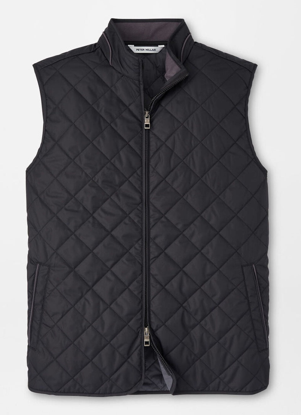 PETER MILLAR Essex Quilted Gilet - Men's Classic Fit - Black