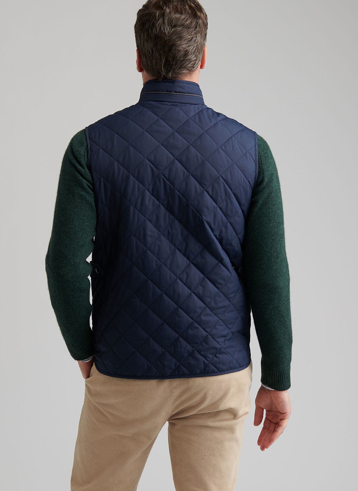 PETER MILLAR Essex Quilted Gilet - Men's Classic Fit - Navy