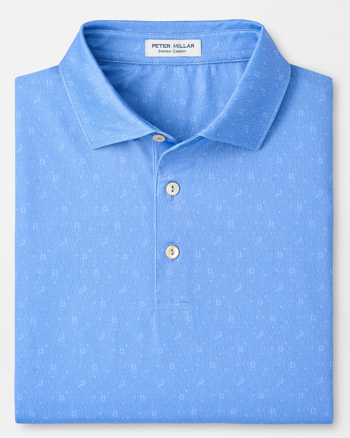 PETER MILLAR Guitar Solo Performance Jersey Polo Shirt - Men's Classic Fit - Bluebird