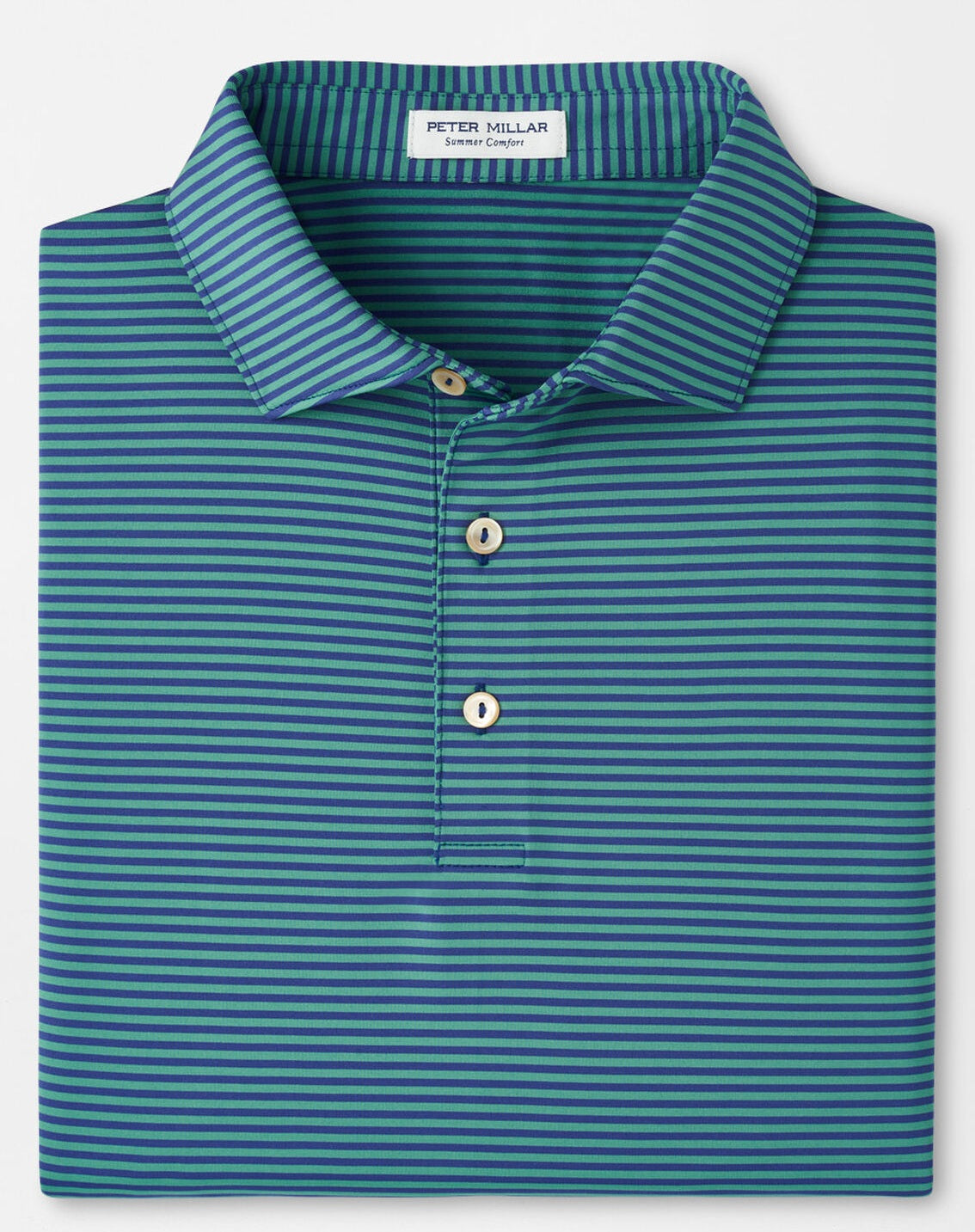 PETER MILLAR Hales Stripe Performance Jersey Polo Shirt – Men’s Classic Fit – Sport Navy