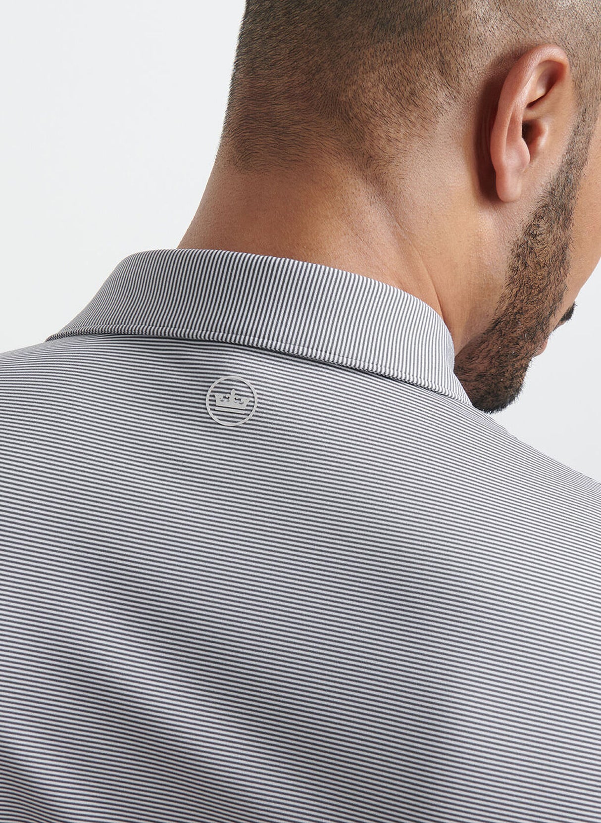 PETER MILLAR Jubilee Stripe Performance Jersey Polo Shirt – Men’s Classic Fit – Iron