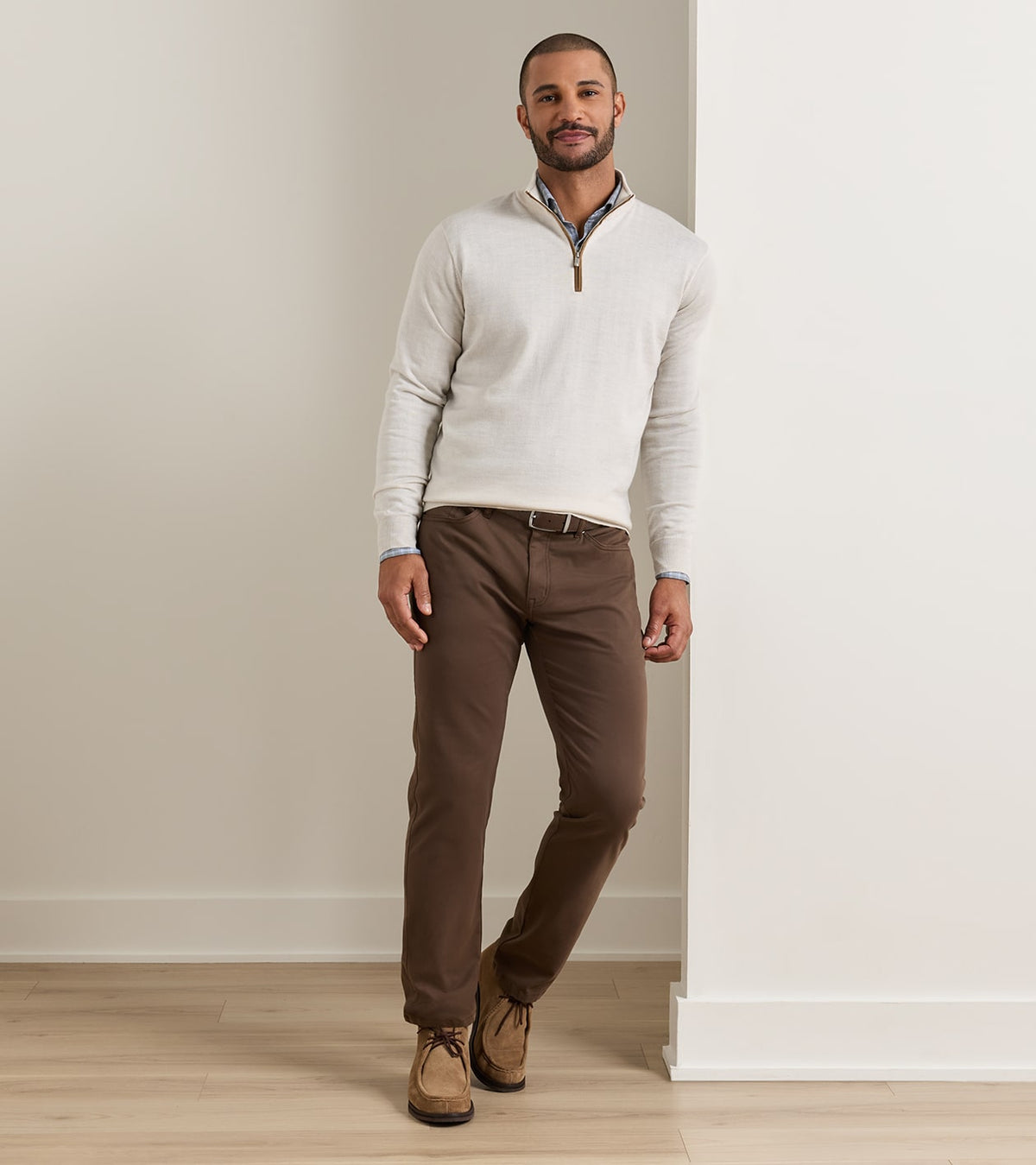 Peter Millar Reversible Leather Belt in Black/Brown - view 3