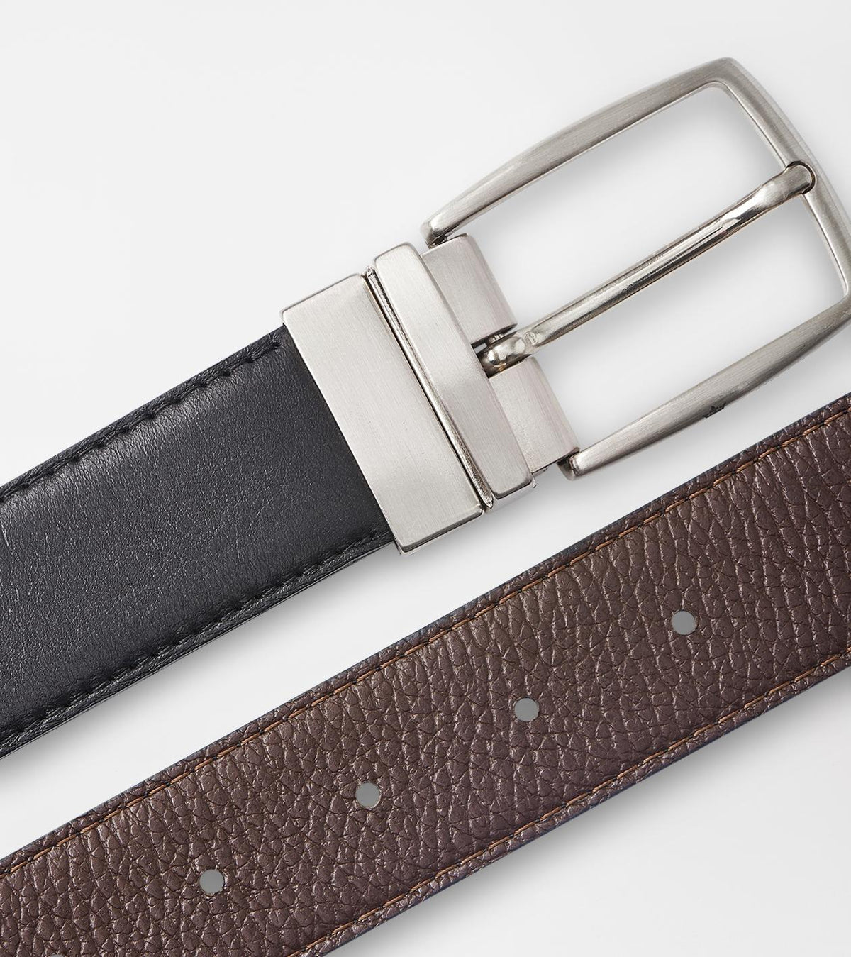 Peter Millar Reversible Leather Belt in Black/Brown - view 4