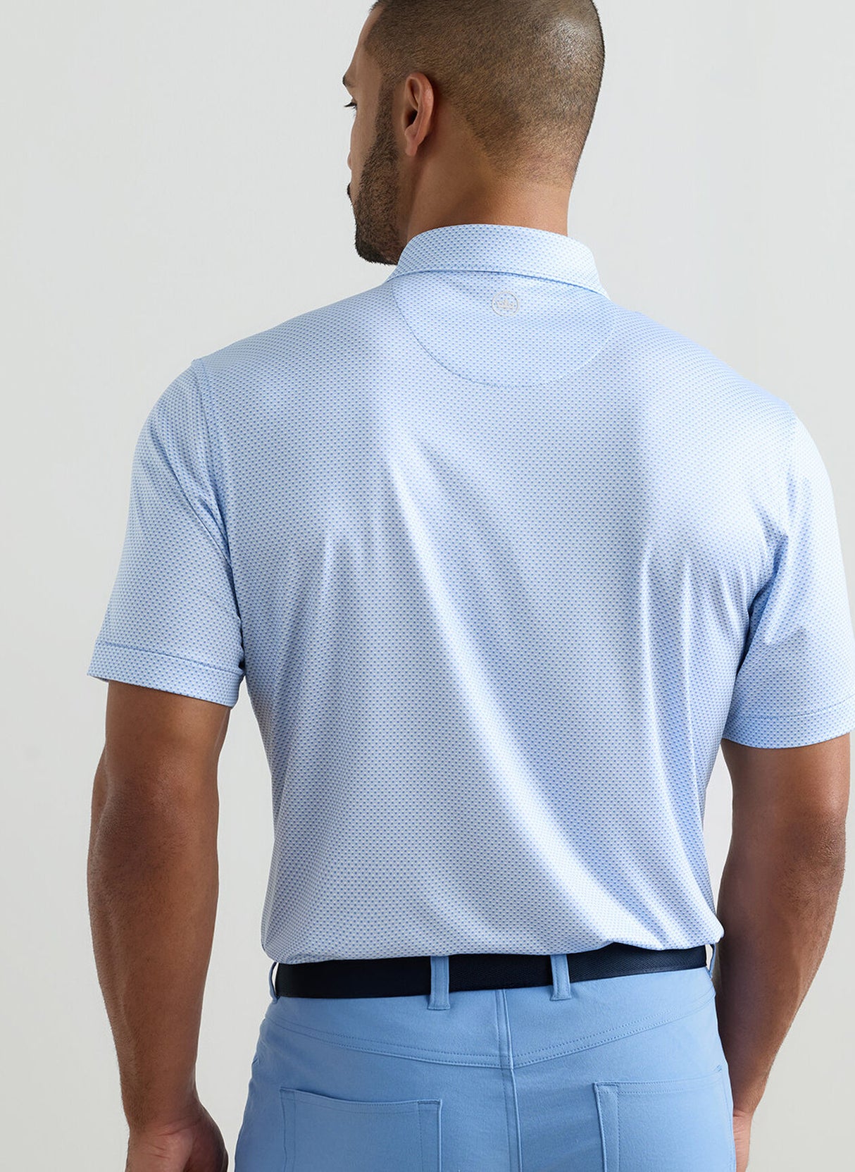 PETER MILLAR Medina Performance Jersey Polo Shirt - Men's Classic Fit - Bluebird