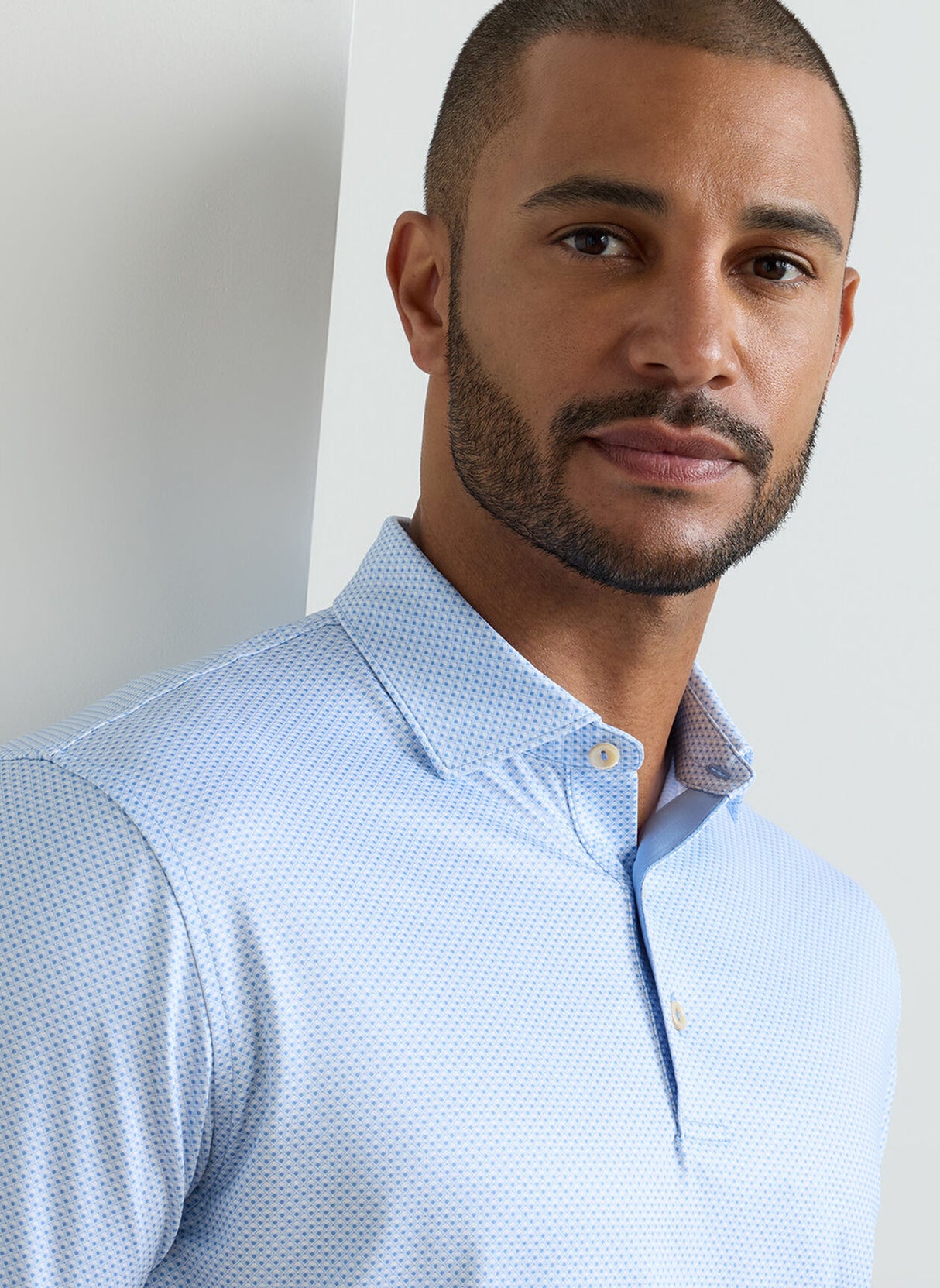PETER MILLAR Medina Performance Jersey Polo Shirt - Men's Classic Fit - Bluebird